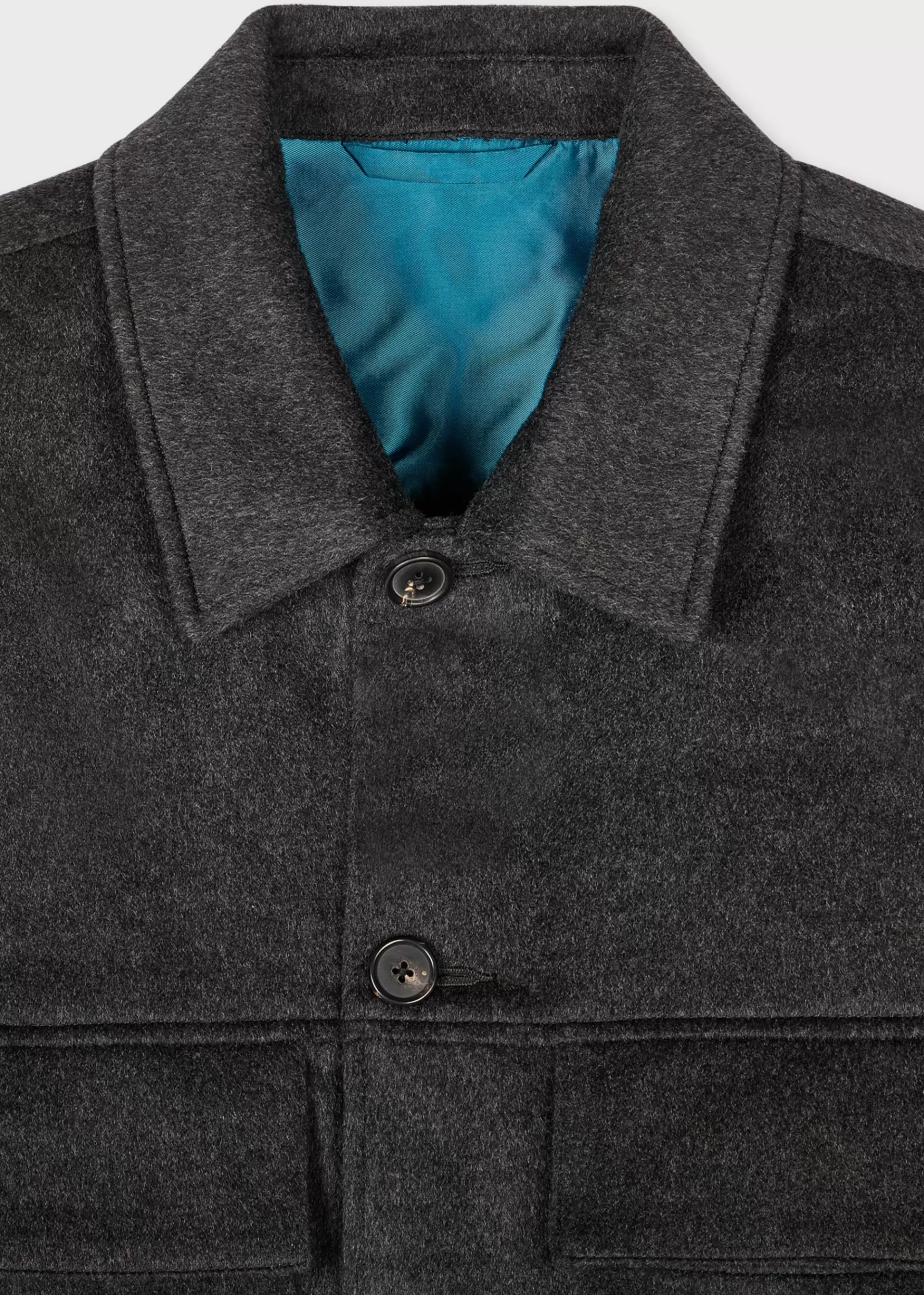 Charcoal Grey Wool-Cashmere Shirt Jacket>Paul Smith Outlet