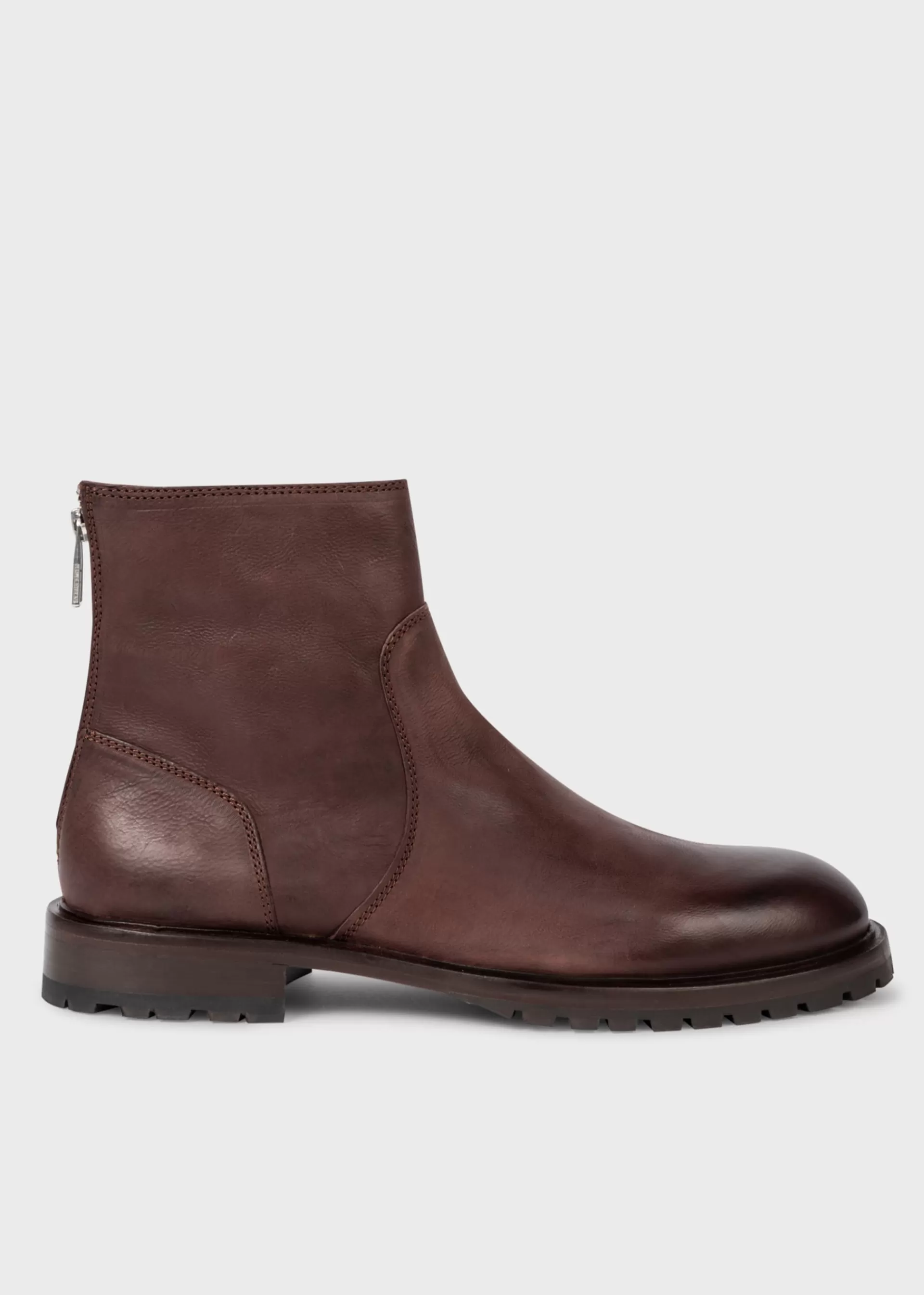 Chocolate Brown Leather 'Falk' Boots>Paul Smith Clearance