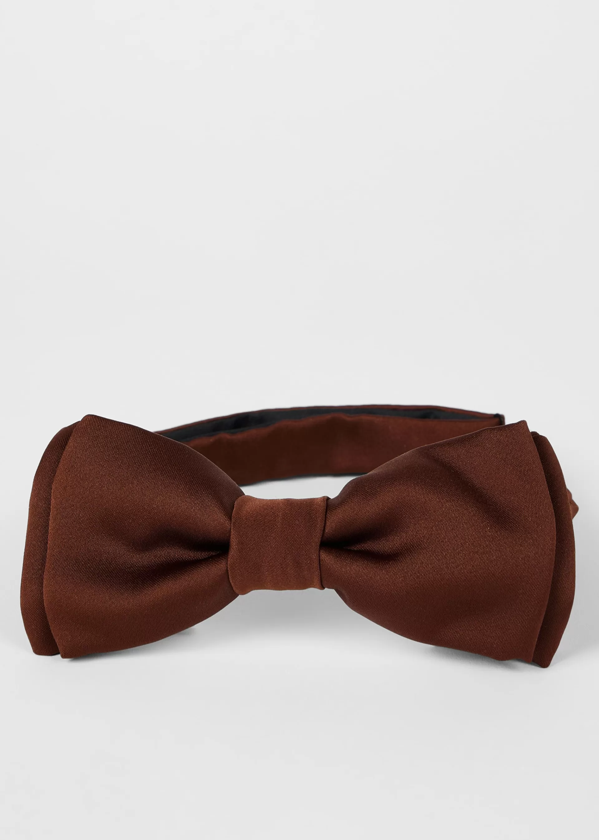 Chocolate Brown Pre-Tied Satin Bow Tie>Paul Smith Hot