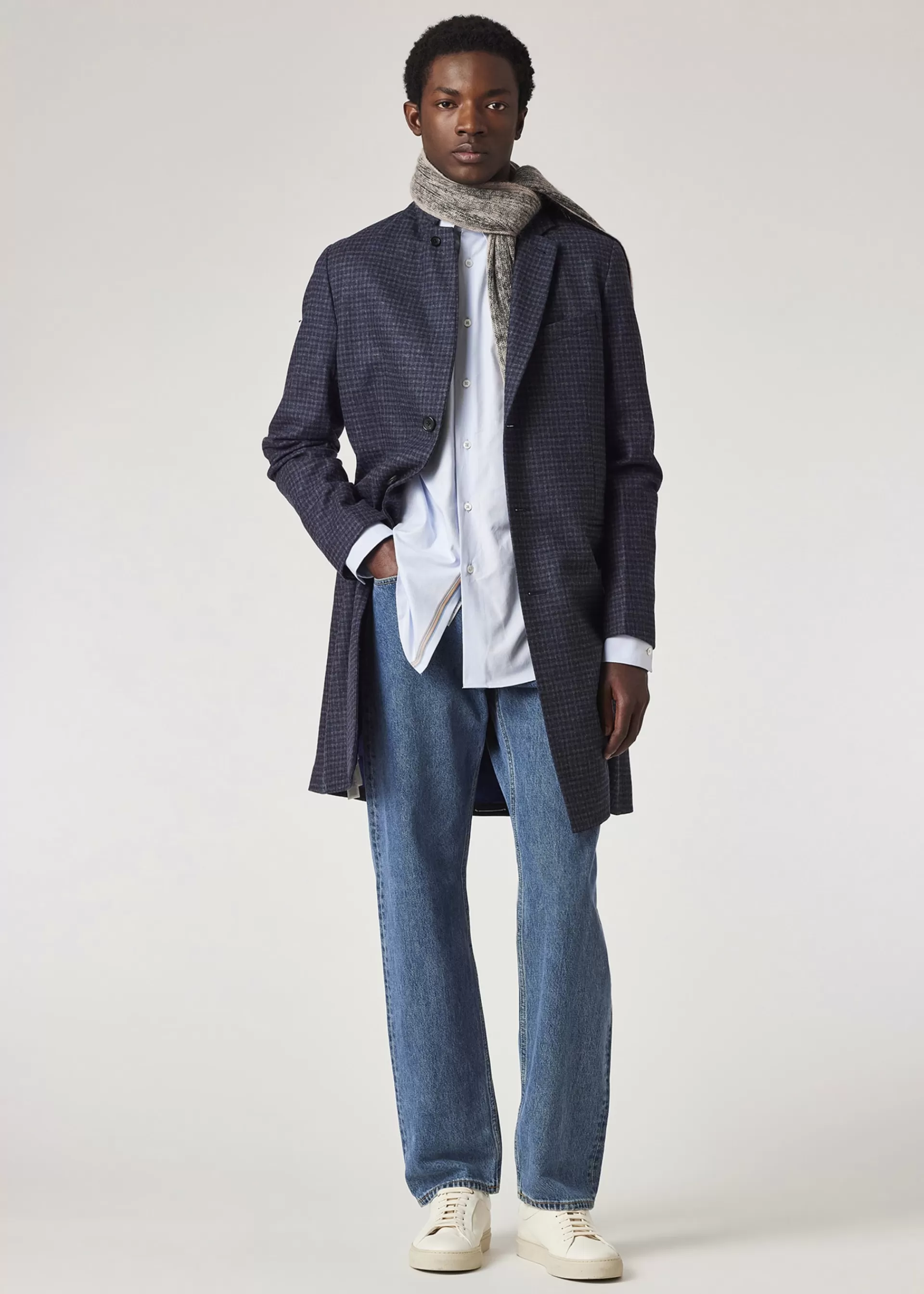 Classic-Fit Pale Blue Oxford Cotton Button-Down Shirt>Paul Smith Fashion