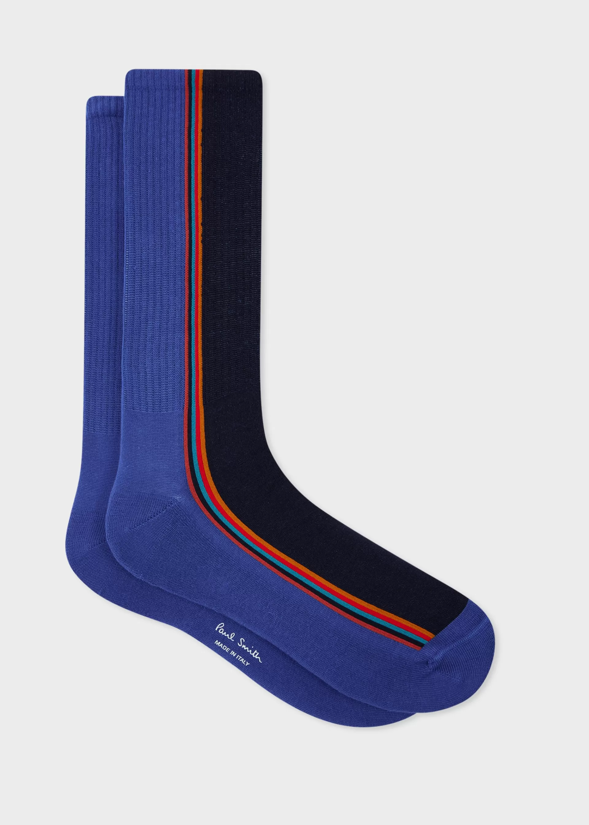 Cobalt Blue 'Artist Stripe' Socks>Paul Smith Online