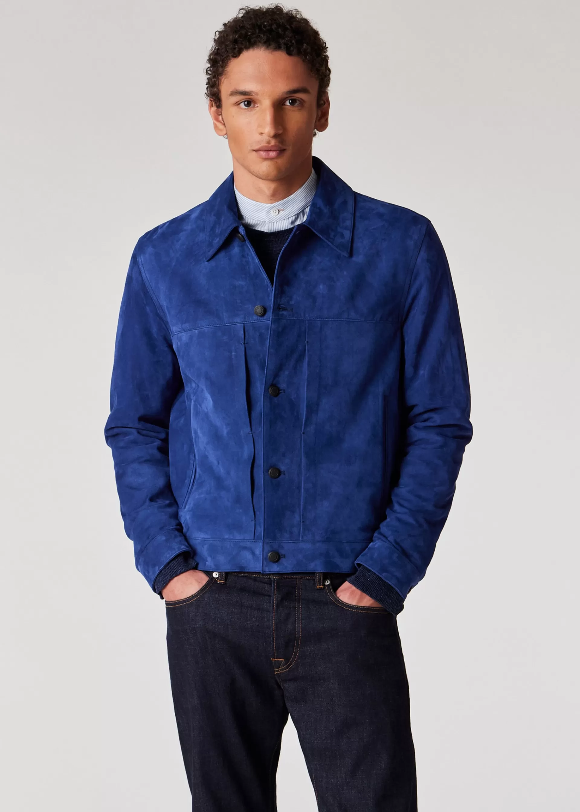 Cobalt Blue Suede Jacket>Paul Smith Hot