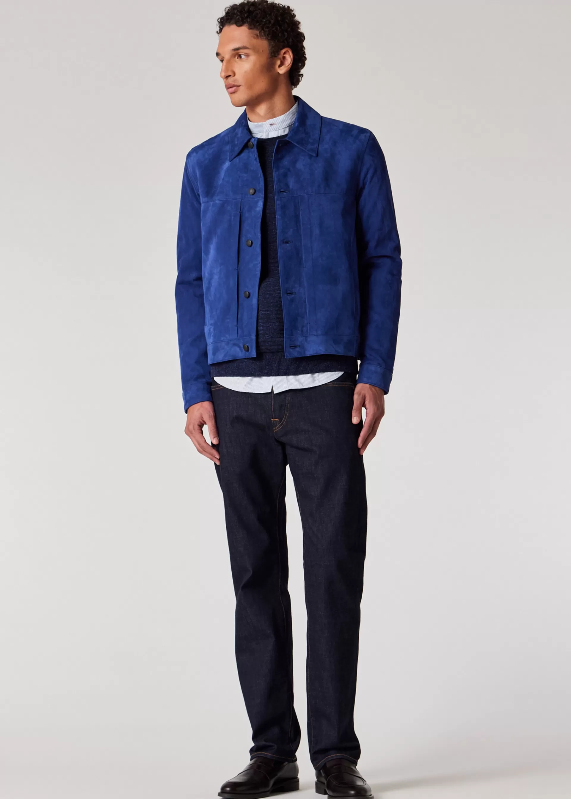 Cobalt Blue Suede Jacket>Paul Smith Hot