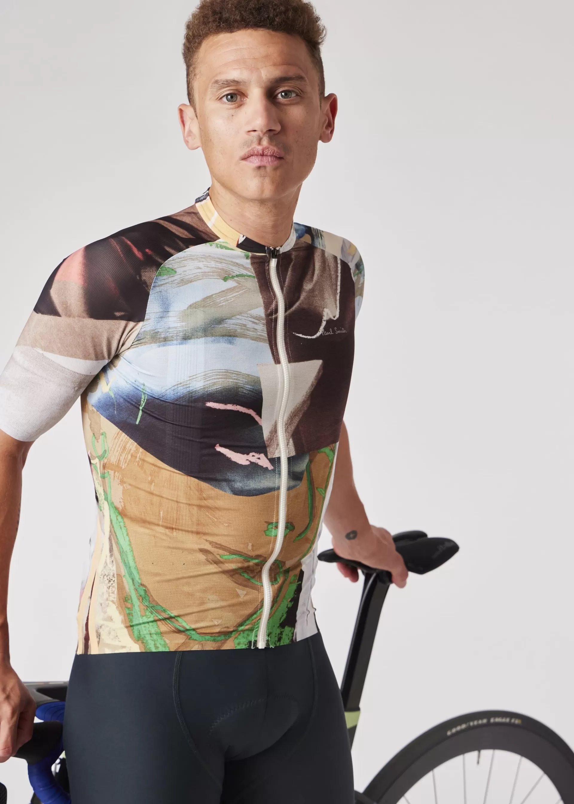 Collage' Print Race Cycling Jersey>Paul Smith Cheap