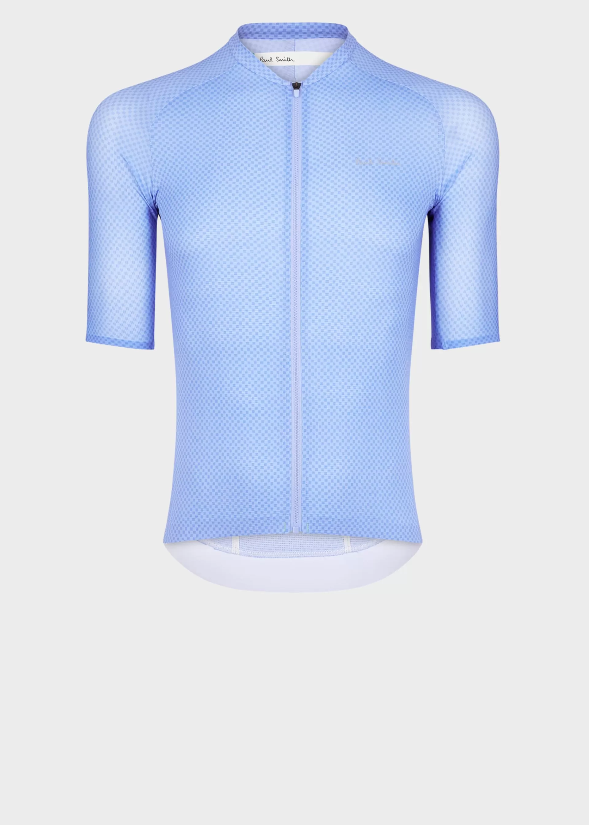 Cornflower Blue Mini Checkerboard Race Cycling Jersey>Paul Smith New