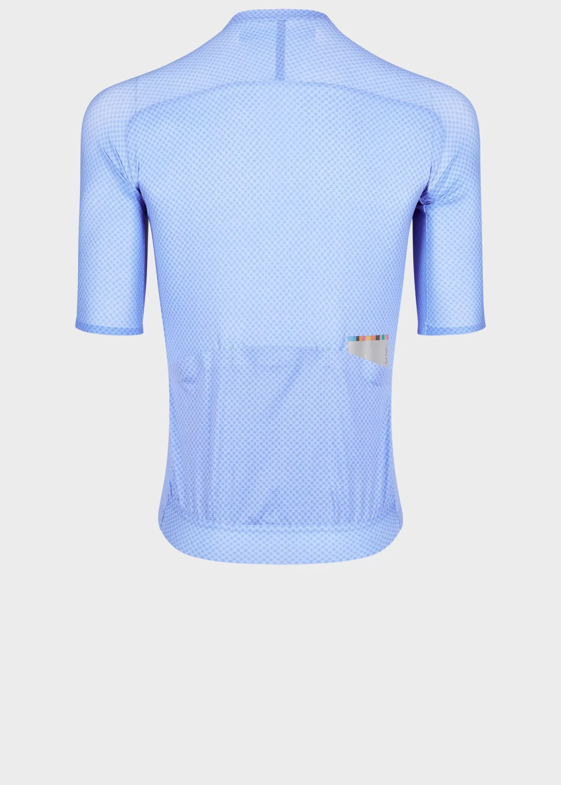 Cornflower Blue Mini Checkerboard Race Cycling Jersey>Paul Smith New