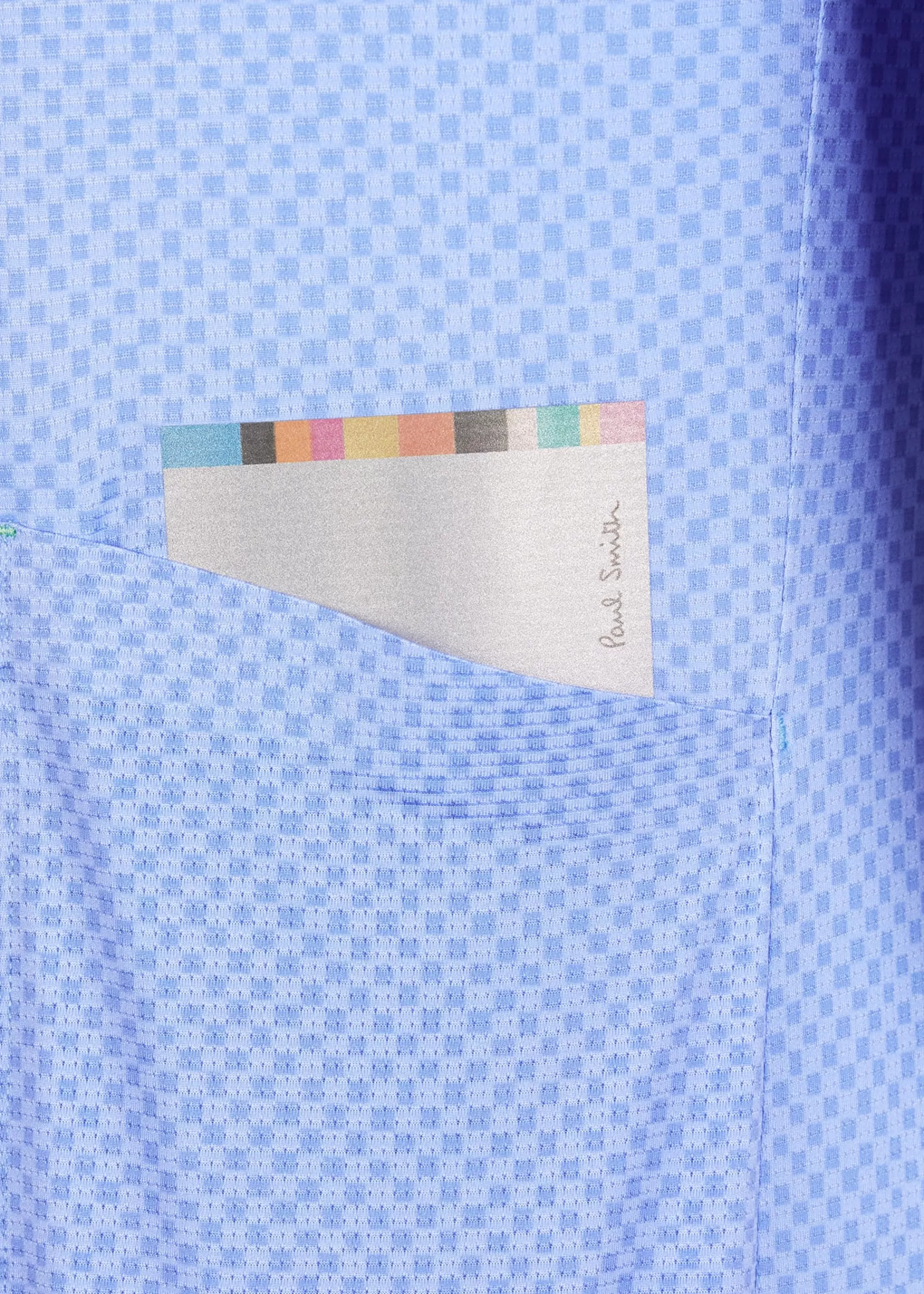 Cornflower Blue Mini Checkerboard Race Cycling Jersey>Paul Smith New
