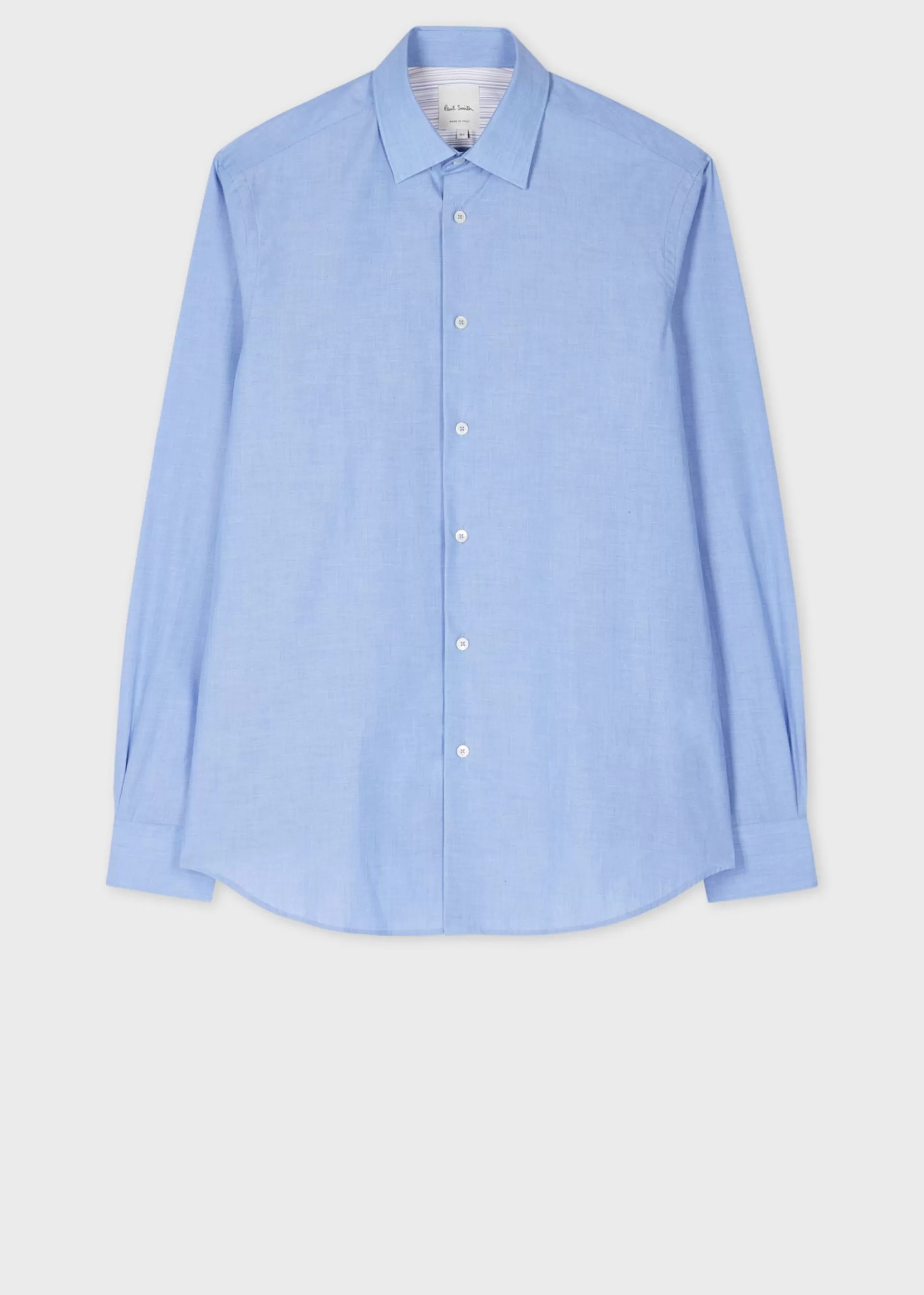 Cornflower Tailored-Fit Pale Cotton Shirt>Paul Smith Discount
