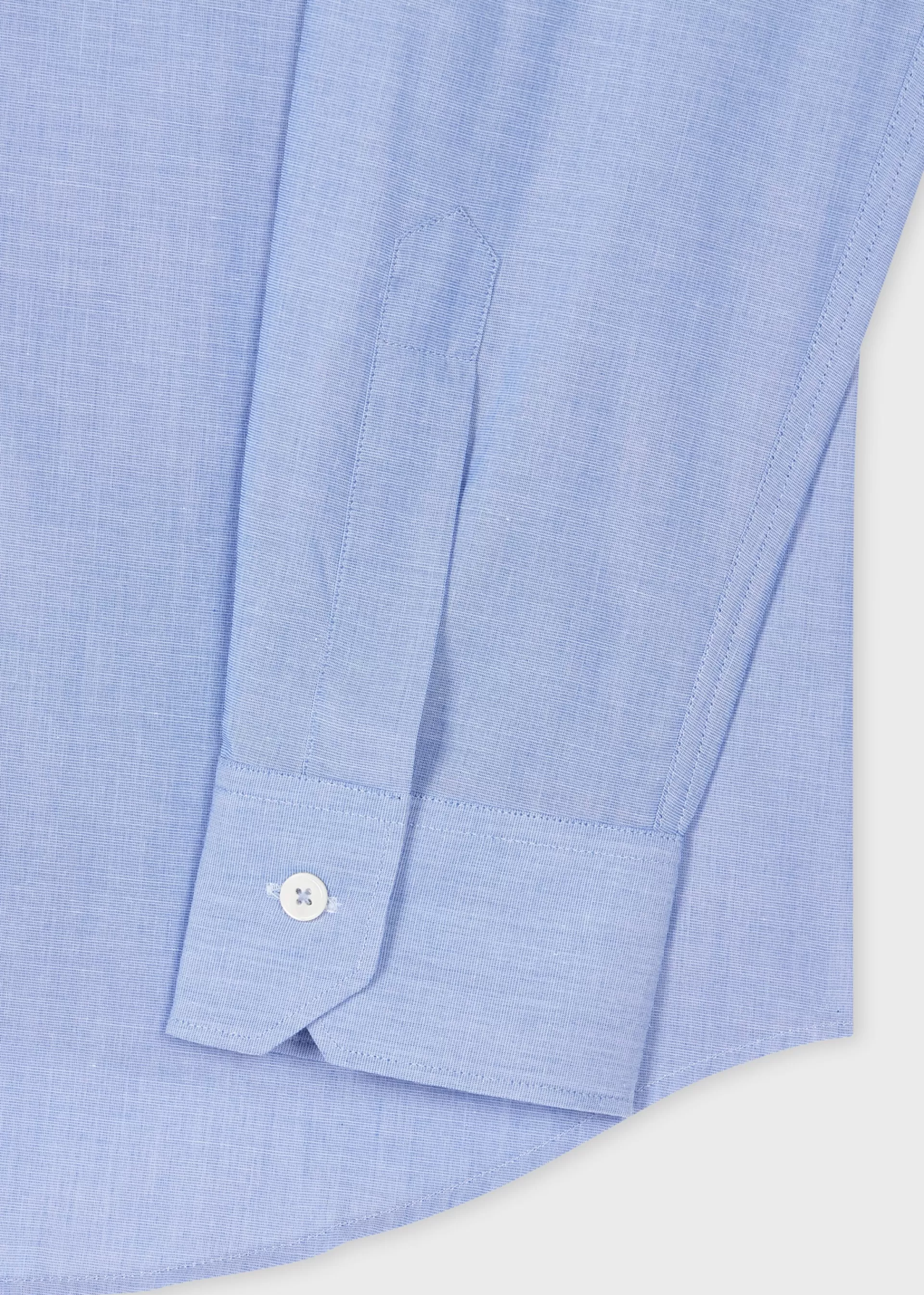Cornflower Tailored-Fit Pale Cotton Shirt>Paul Smith Discount