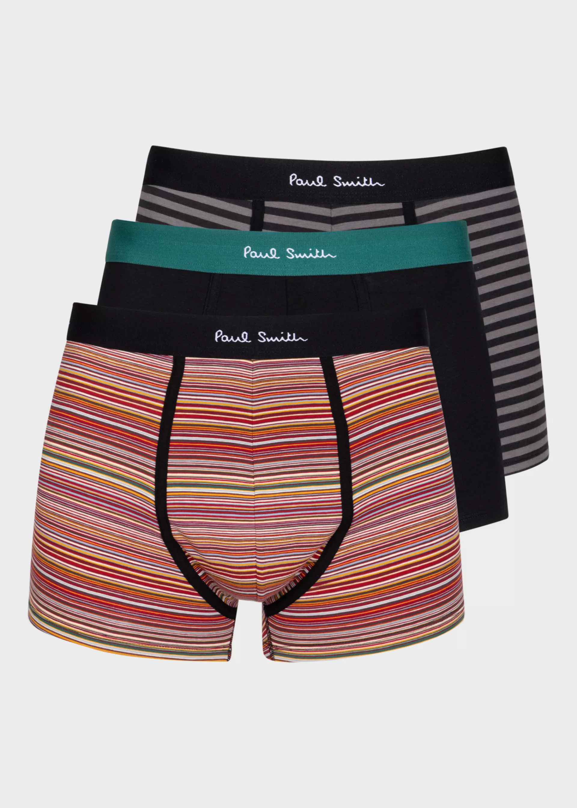 Cotton-Blend 'Signature Stripe' Mixed Boxer Briefs Three Pack>Paul Smith Clearance