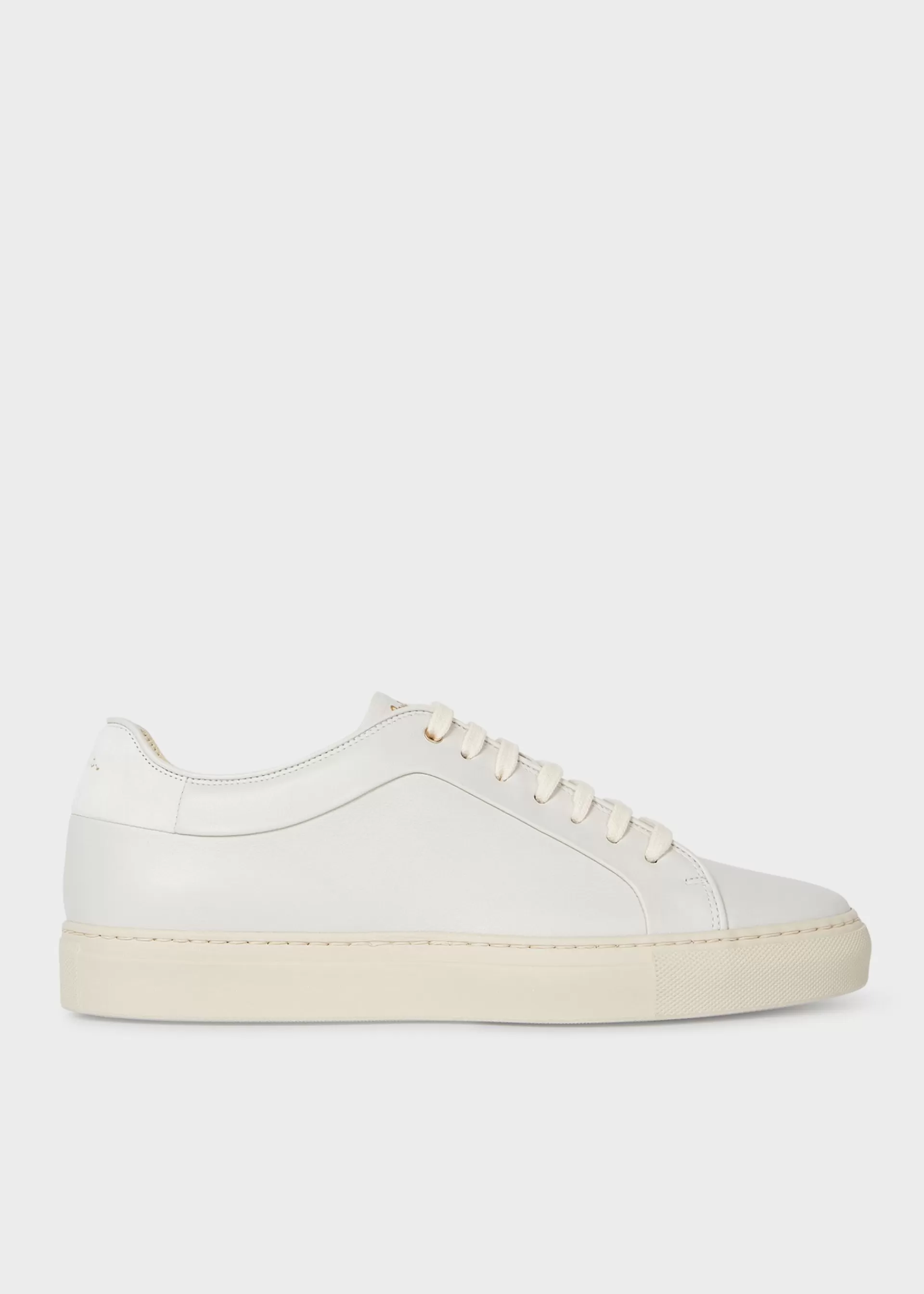 White Leather 'Basso' Sneakers>Paul Smith Outlet