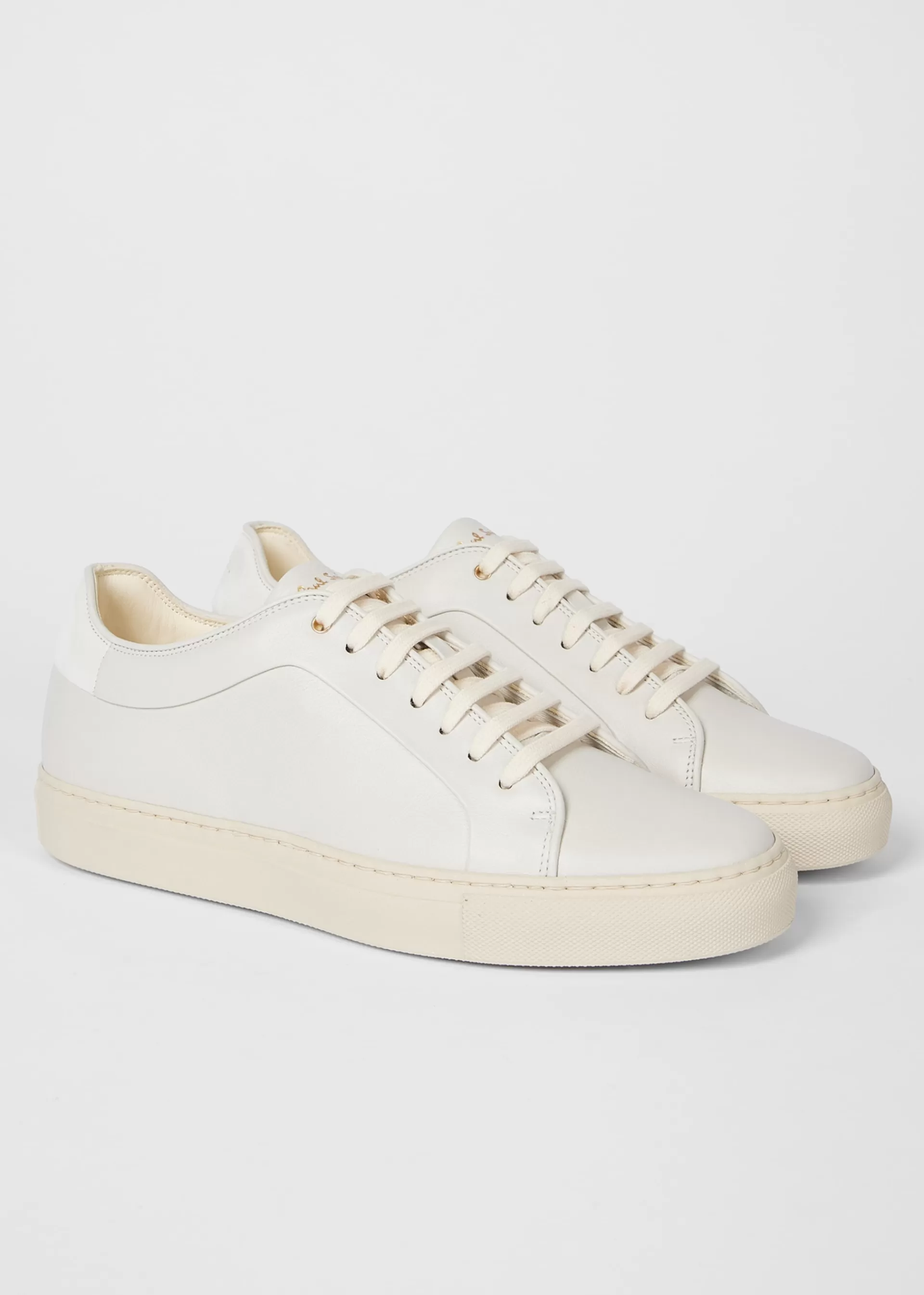 White Leather 'Basso' Sneakers>Paul Smith Outlet