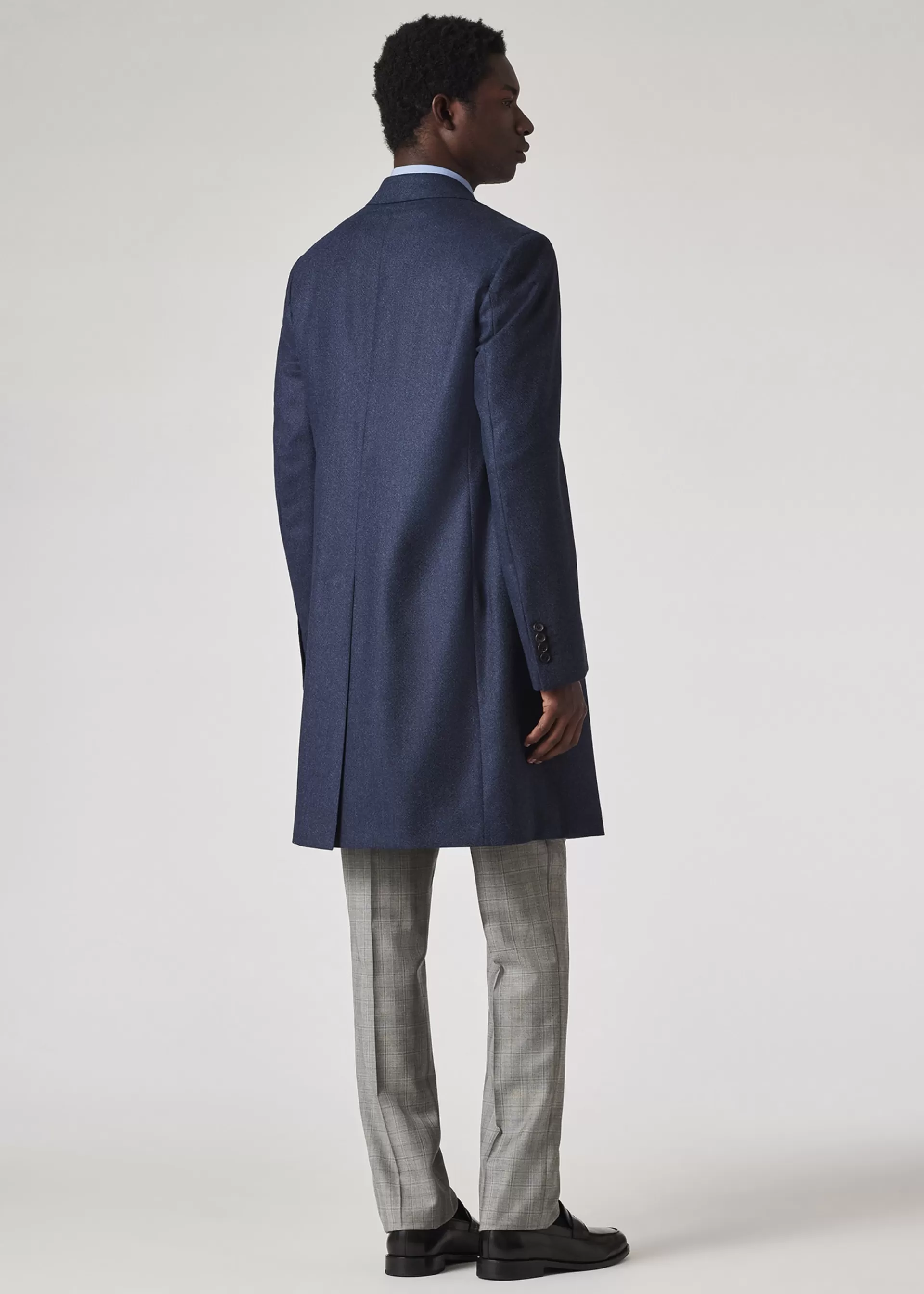 Dark Capolavoro Tweed Overcoat>Paul Smith Hot