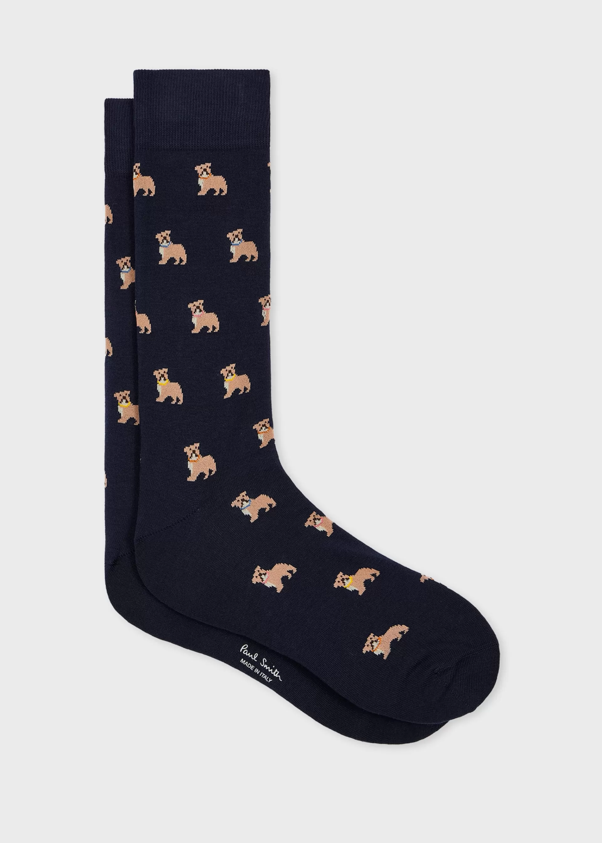 Dark Cotton-Blend 'Bulldog' Socks>Paul Smith Online