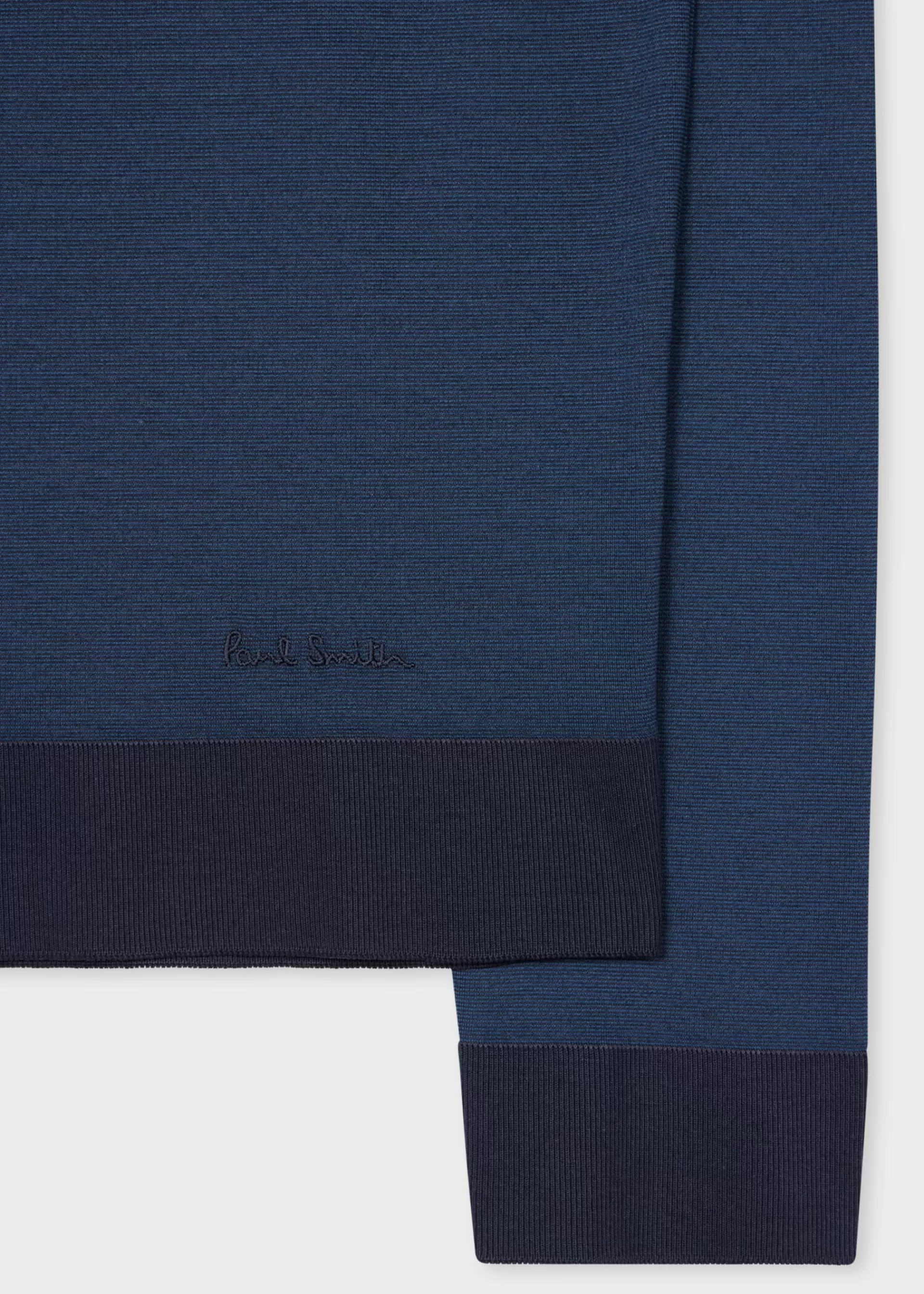 Dark Blue Organic Cotton-Blend Long Sleeve Polo Shirt>Paul Smith Best Sale