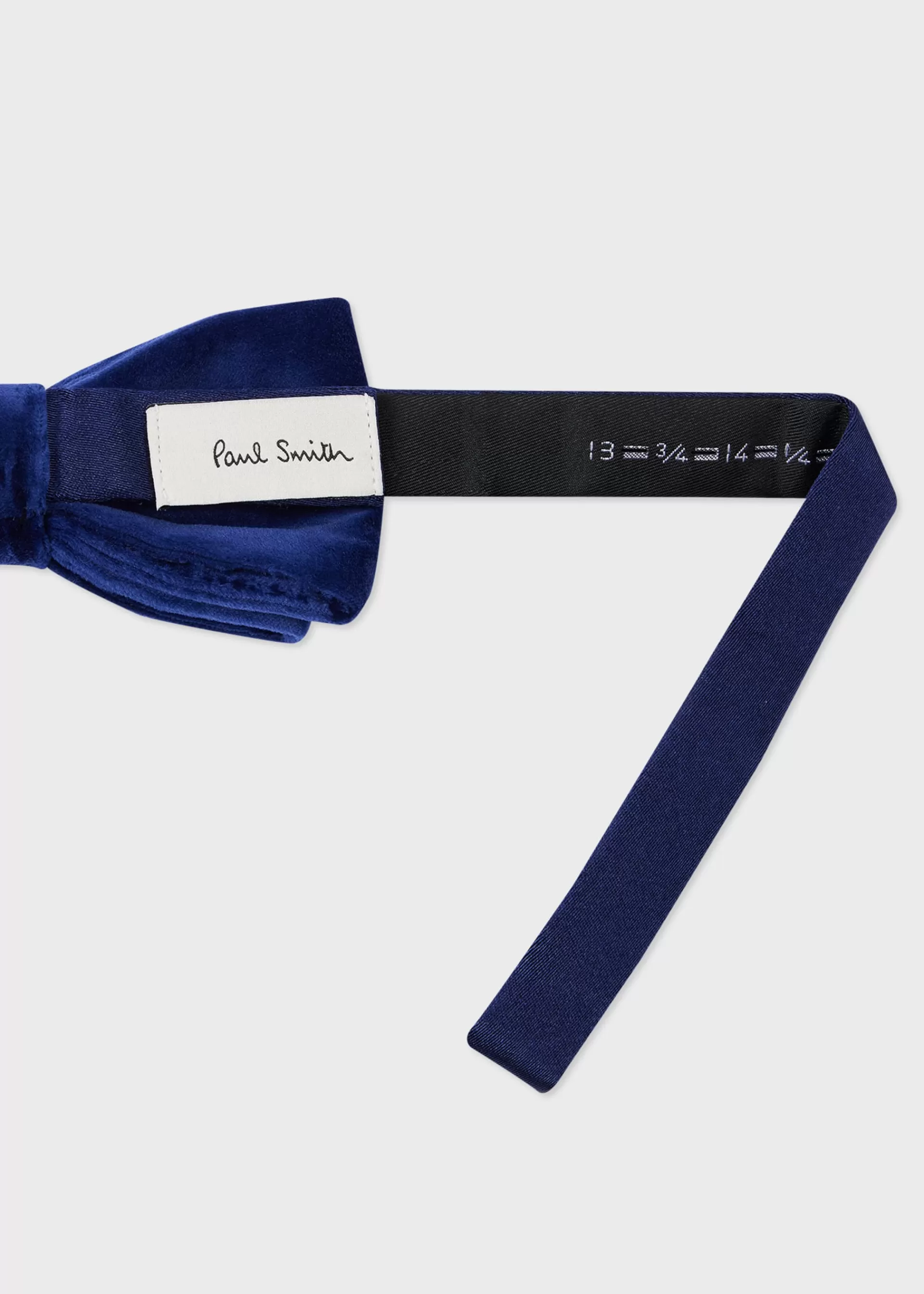 Dark Blue Pre-Tied Velvet Bow Tie>Paul Smith Hot