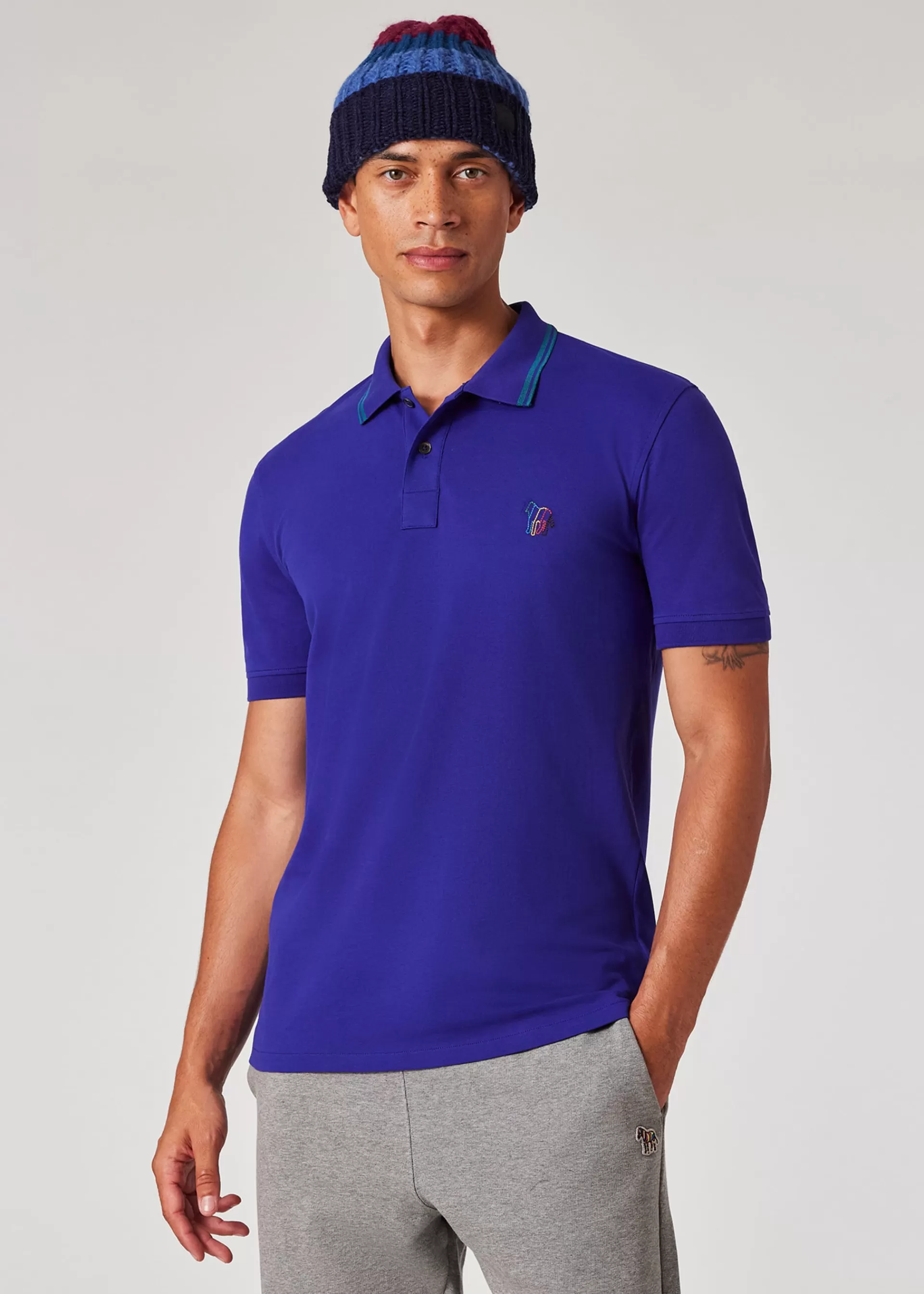 Dark Stretch-Cotton 'Broad Stripe Zebra' Polo Shirt>Paul Smith Clearance
