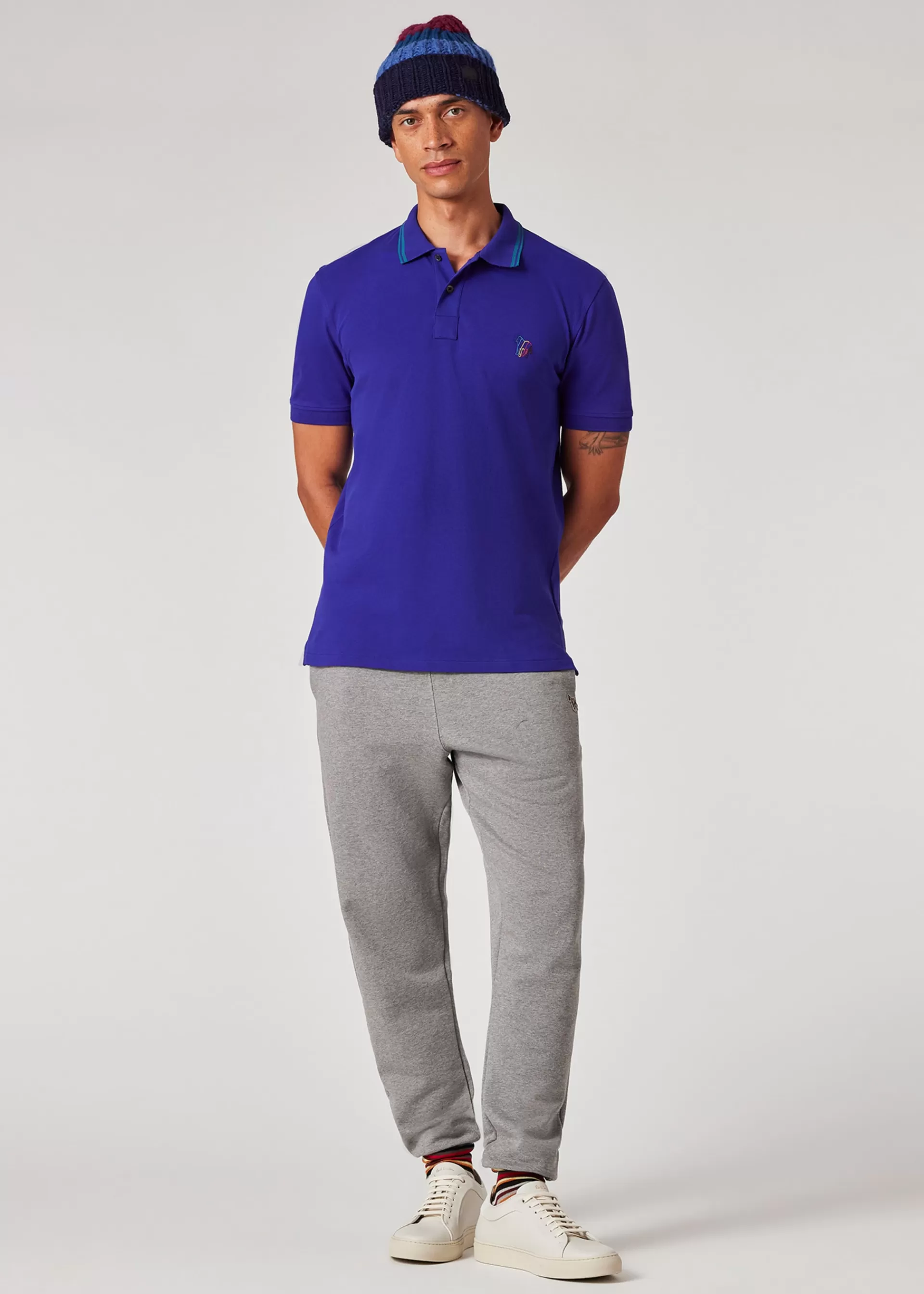 Dark Stretch-Cotton 'Broad Stripe Zebra' Polo Shirt>Paul Smith Clearance