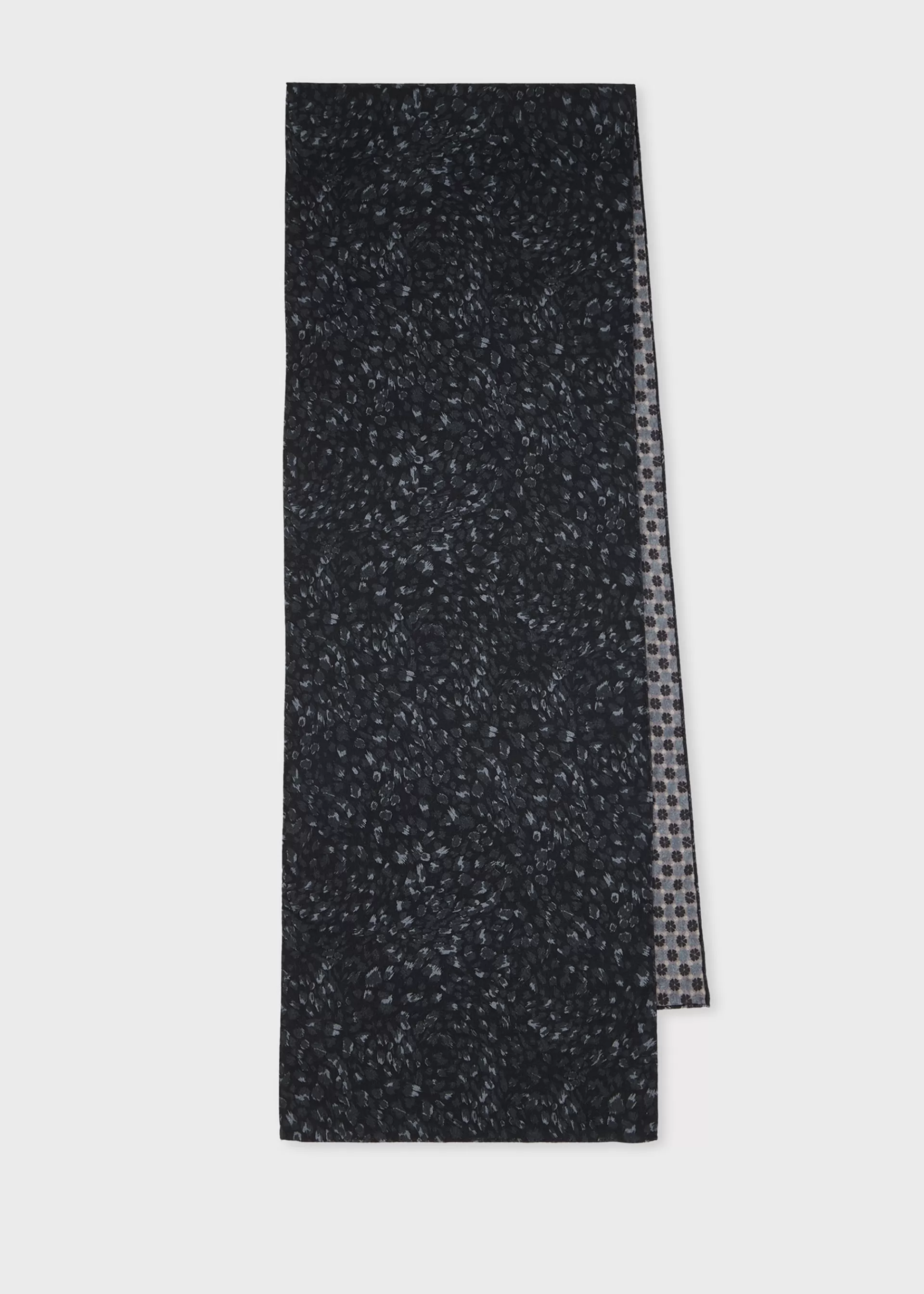 Dark Blue Wool-Blend Leopard Scarf>Paul Smith Flash Sale