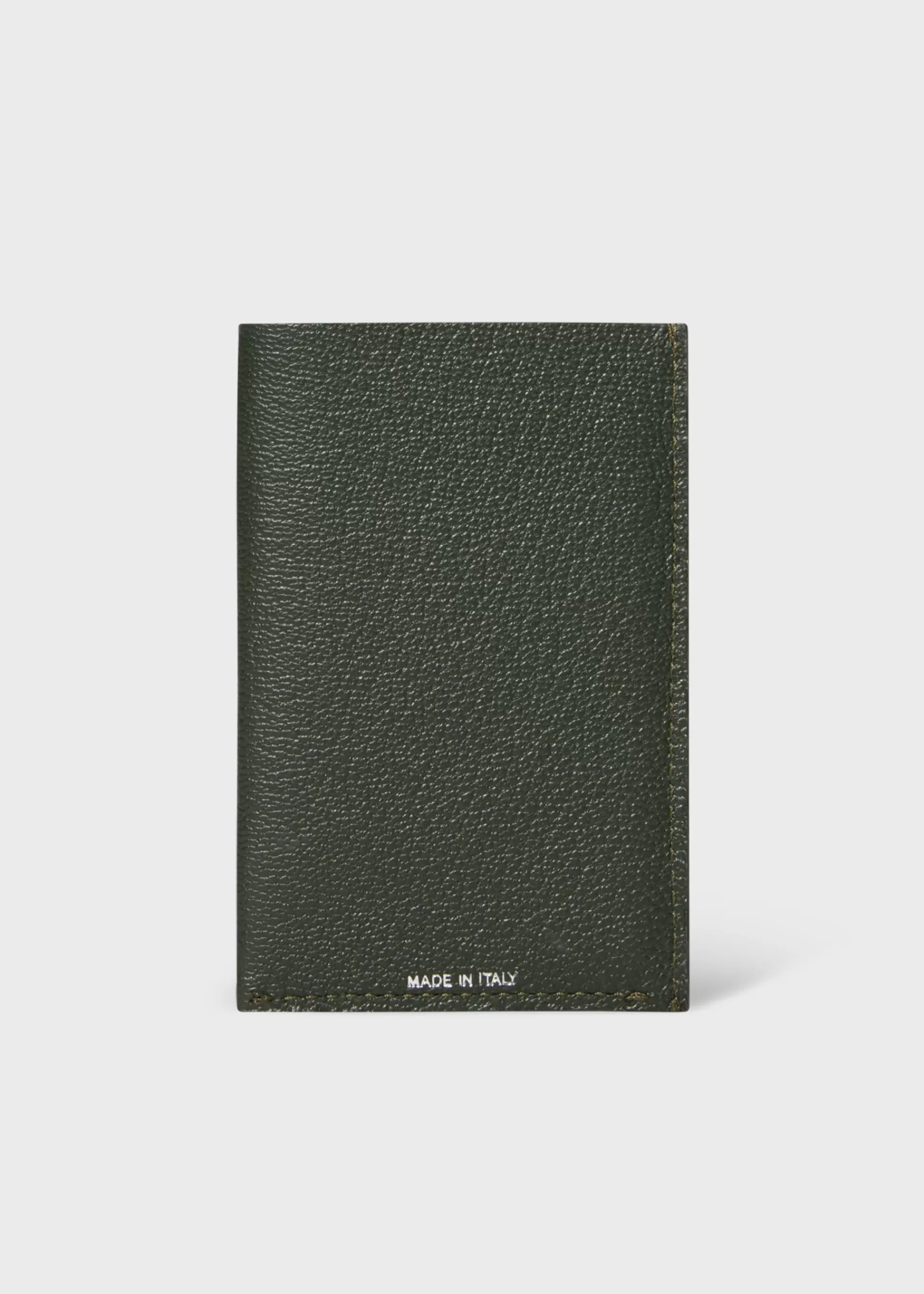 Dark Green Grained Leather Card Holder>Paul Smith Flash Sale