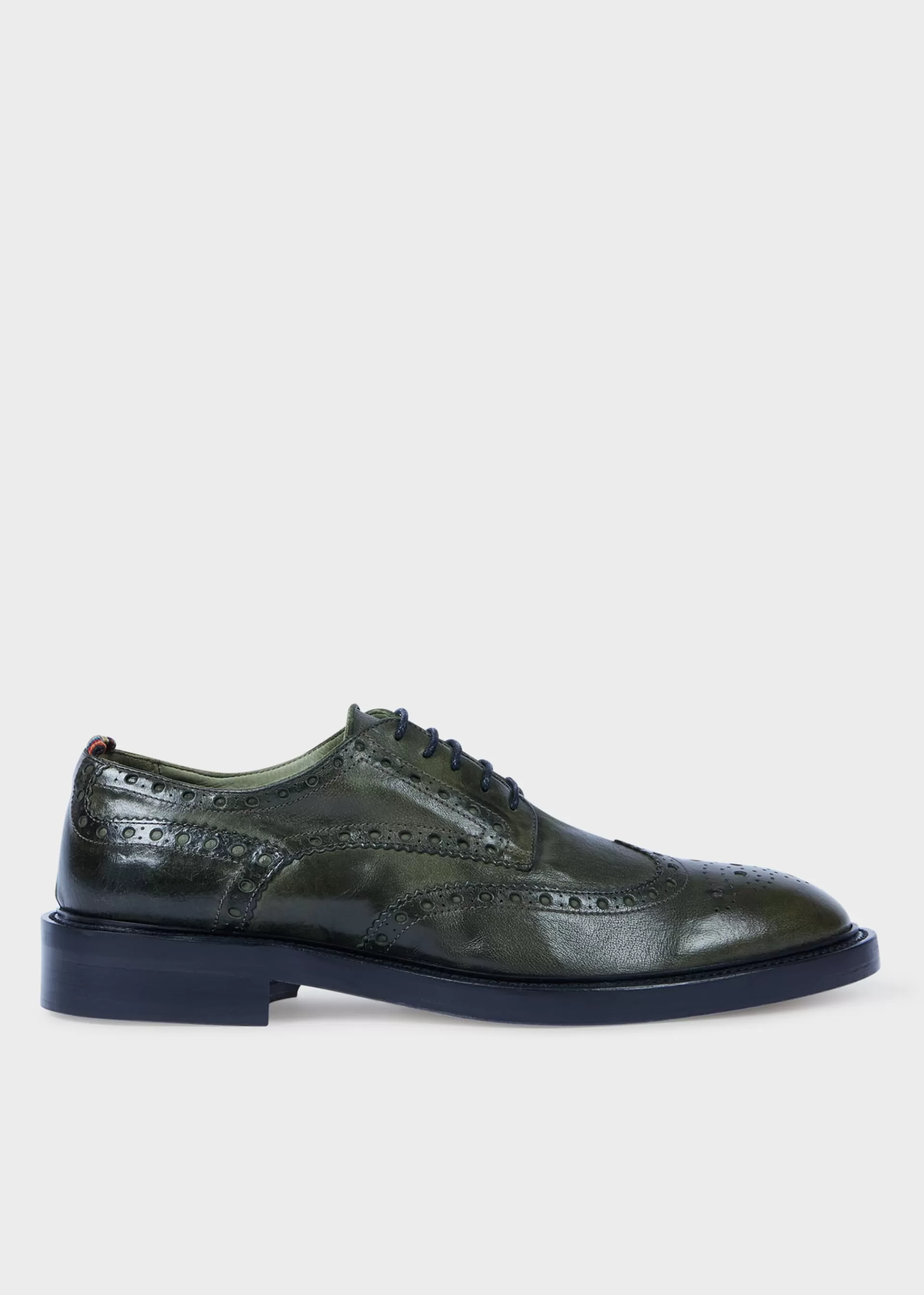 Dark Green Leather 'Langley' Brogues>Paul Smith Discount