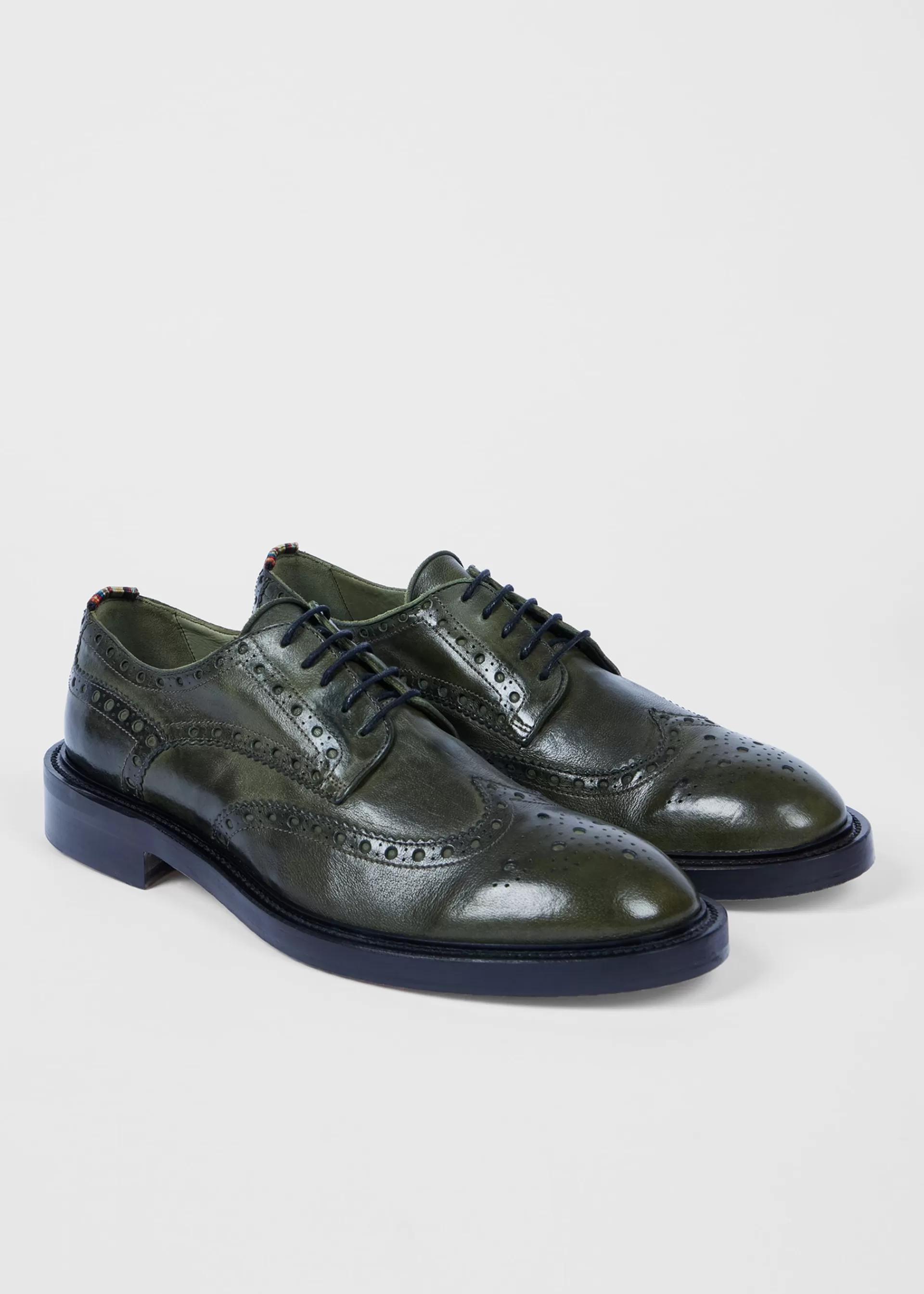 Dark Green Leather 'Langley' Brogues>Paul Smith Discount