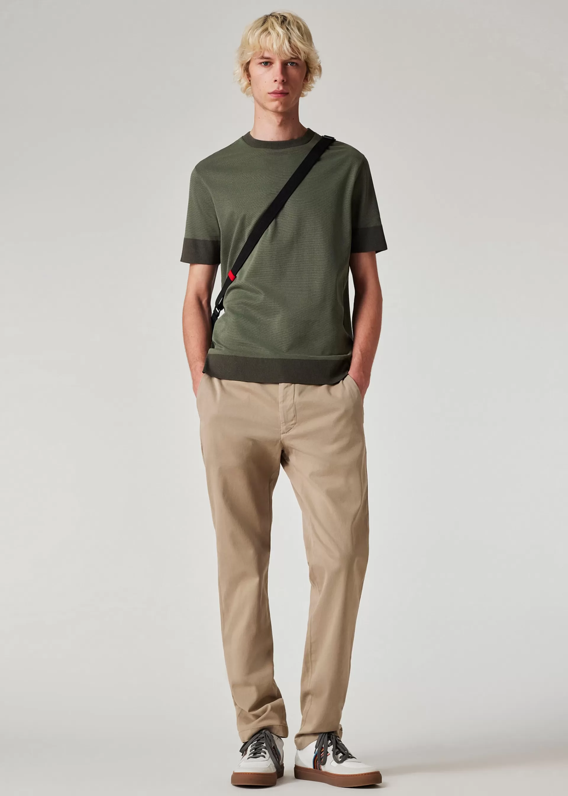 Dark Green Mercerised Cotton-Blend T-Shirt>Paul Smith New