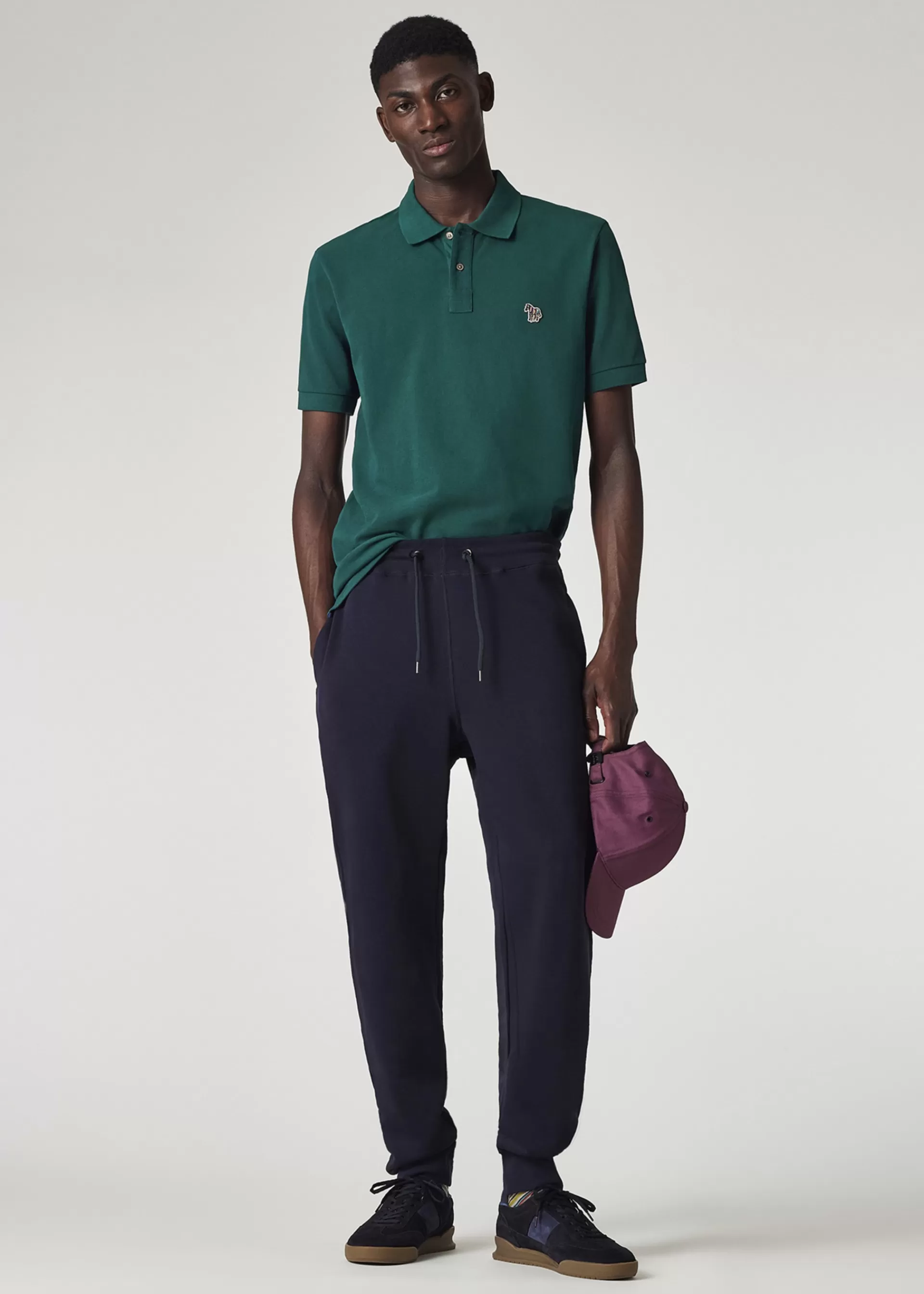 Dark Green Organic Cotton Zebra Polo Shirt>Paul Smith Cheap