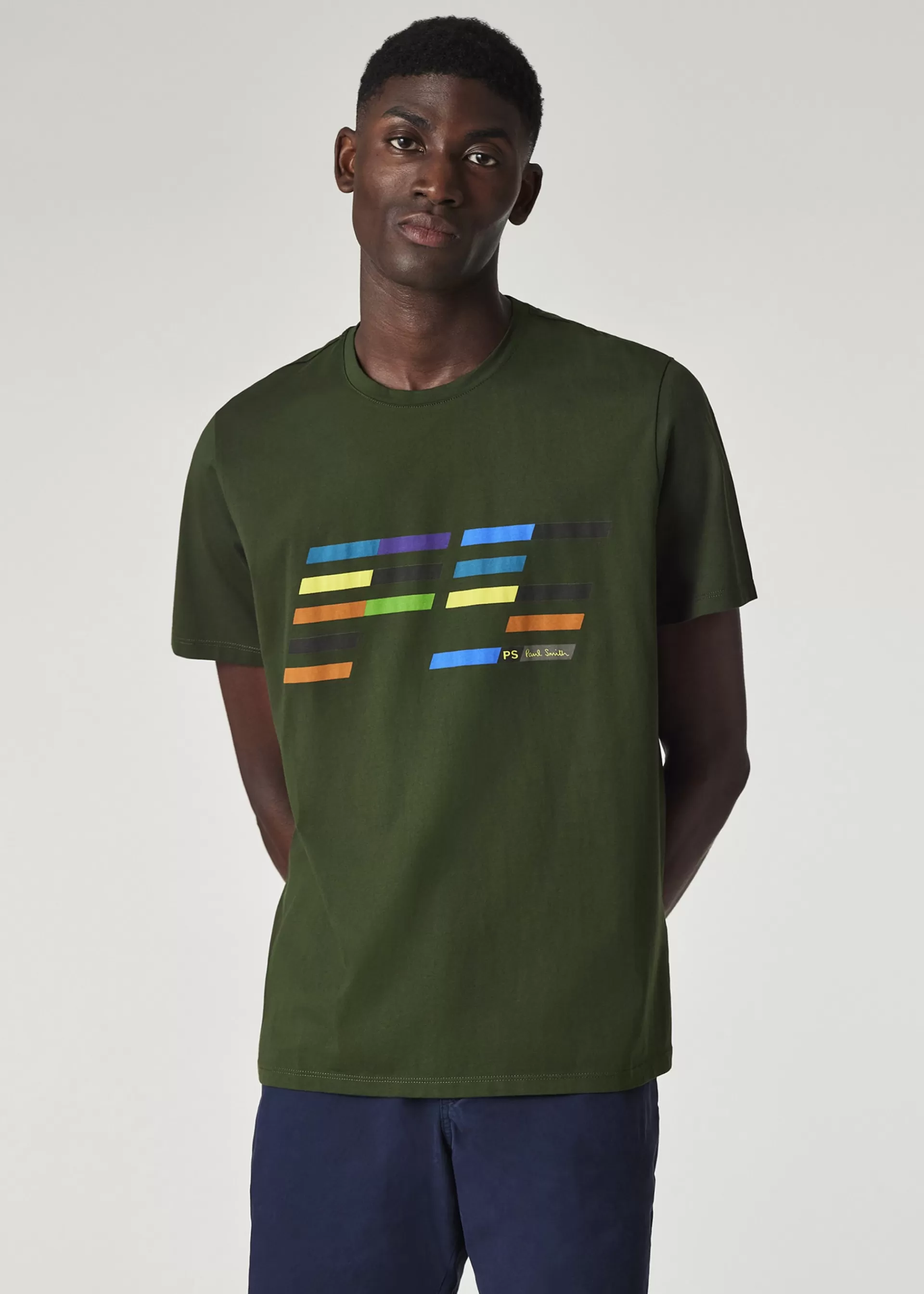 Dark Green PS Tilt Logo T-Shirt>Paul Smith Best Sale