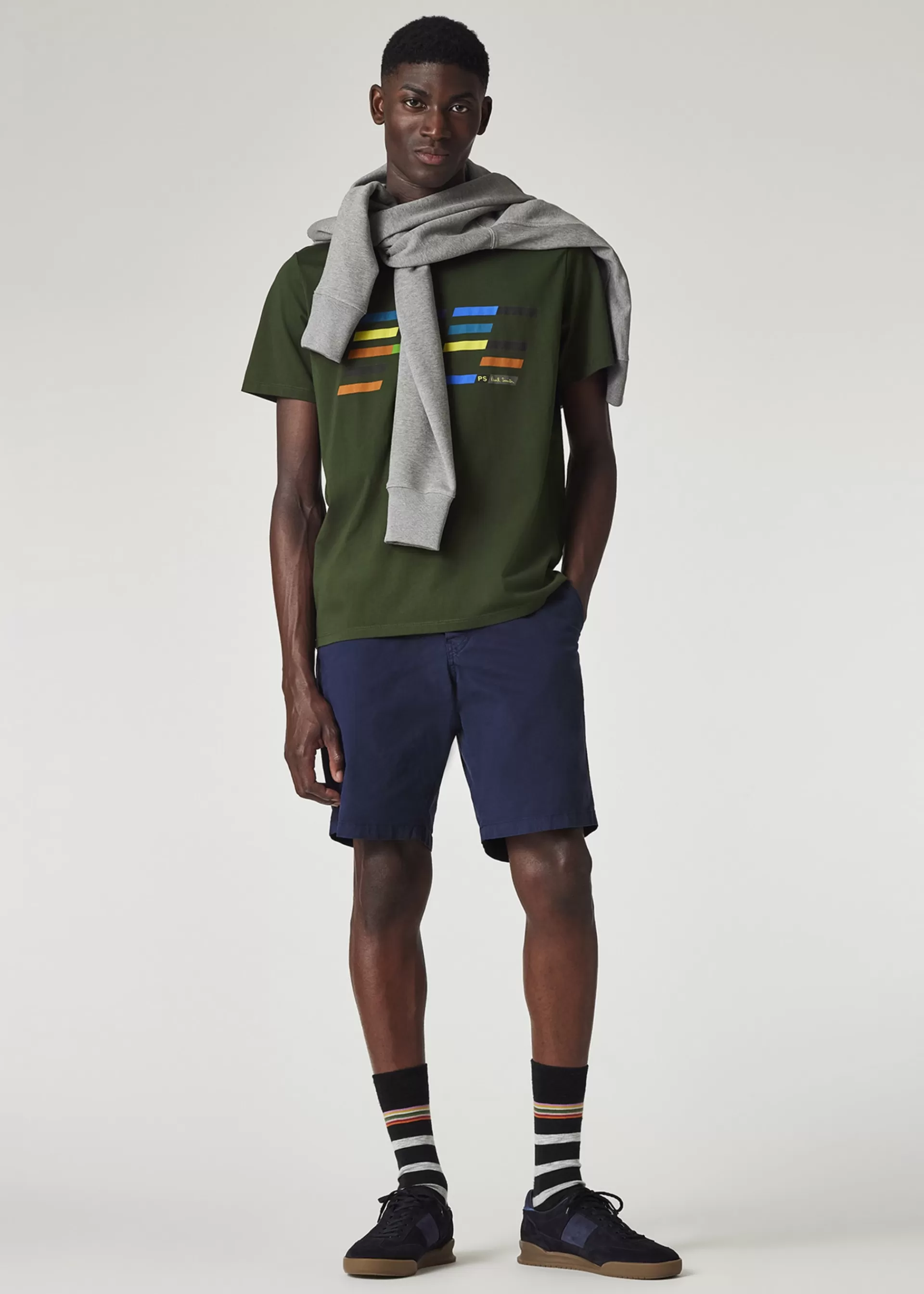 Dark Green PS Tilt Logo T-Shirt>Paul Smith Best Sale