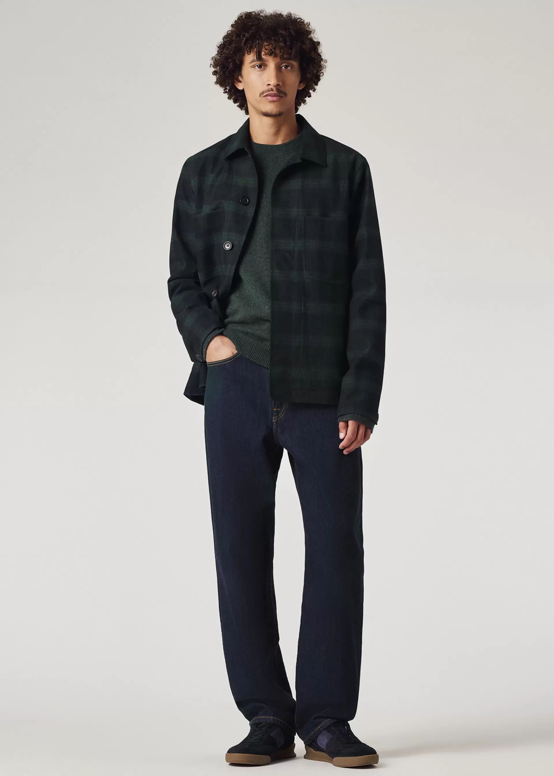 Dark Green Wool-Blend Check Water-Resistant Work Jacket>Paul Smith Best Sale