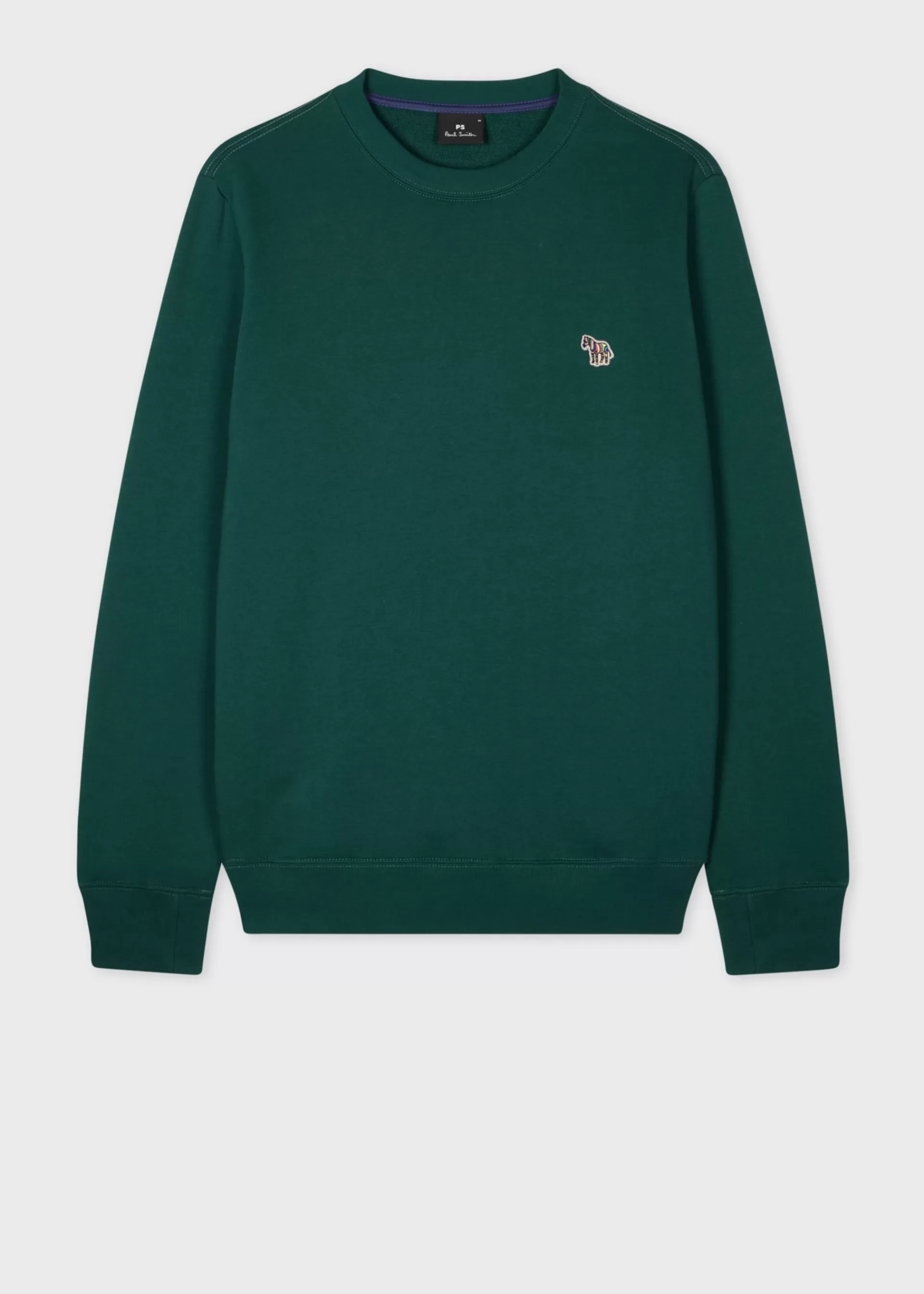 Dark Green Zebra Logo Organic Cotton Sweatshirt>Paul Smith Discount