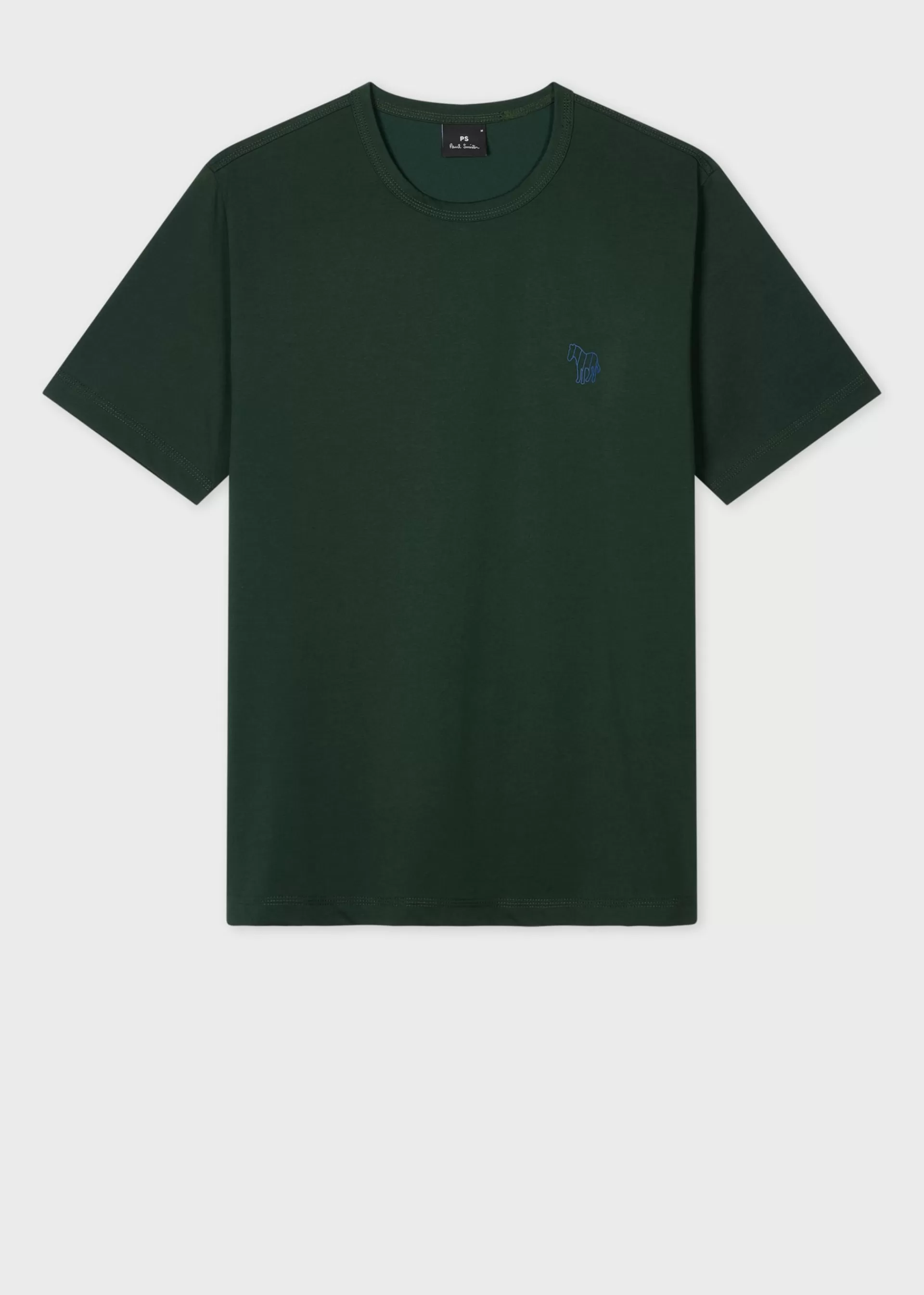 Dark Green 'Zebra Stripe' Logo T-Shirt>Paul Smith Fashion