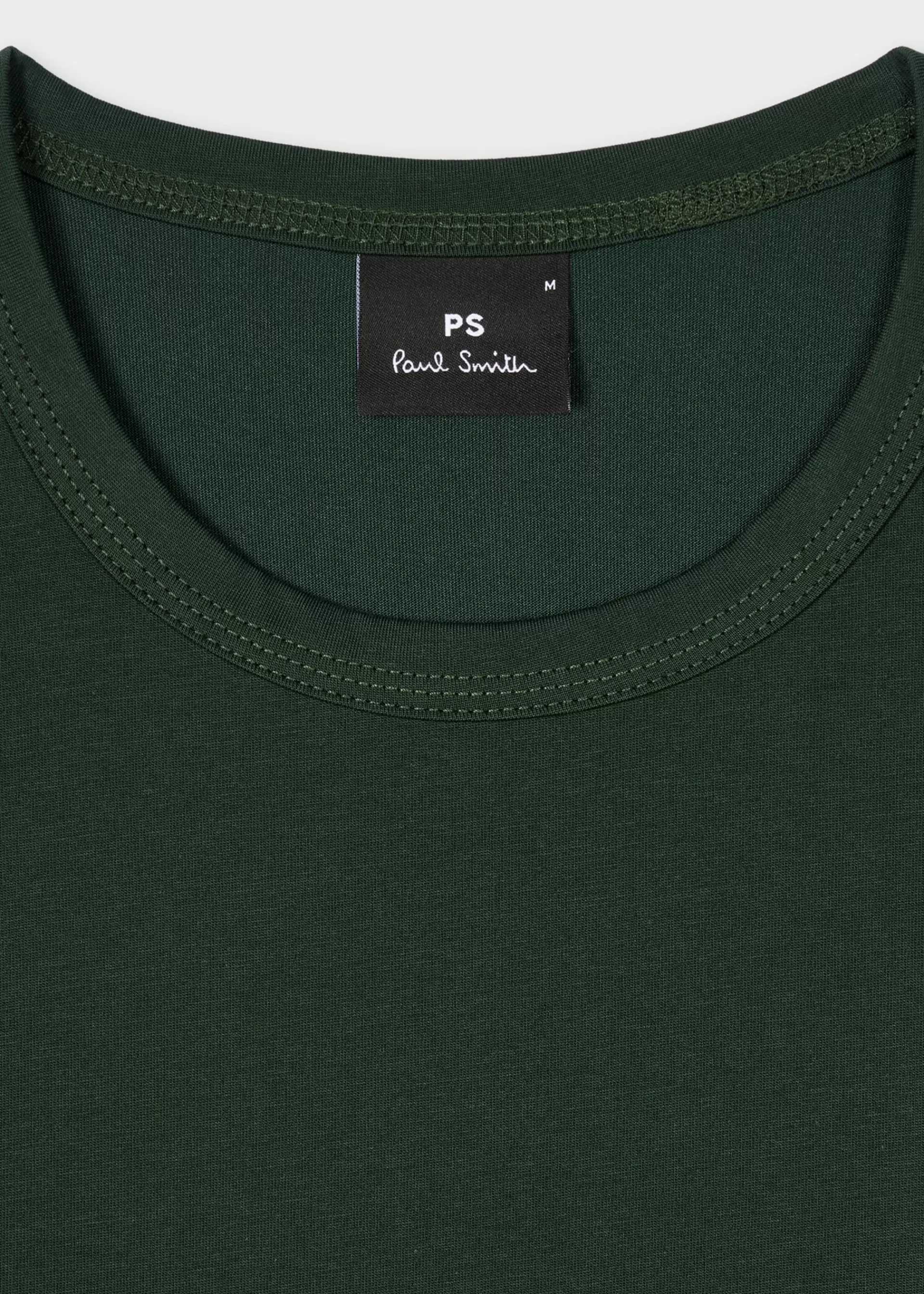 Dark Green 'Zebra Stripe' Logo T-Shirt>Paul Smith Fashion