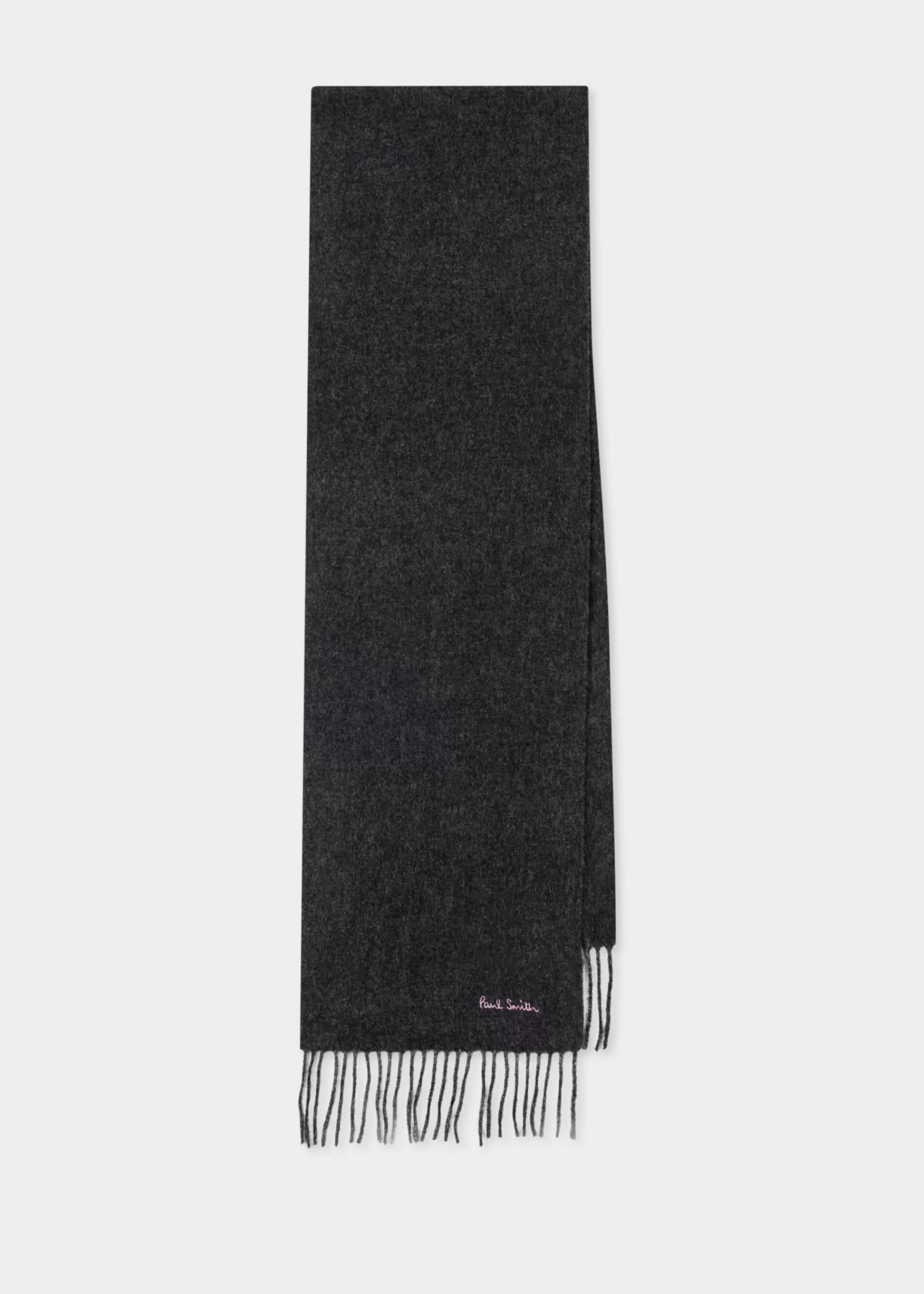 Dark Grey Lambswool Scarf>Paul Smith Shop