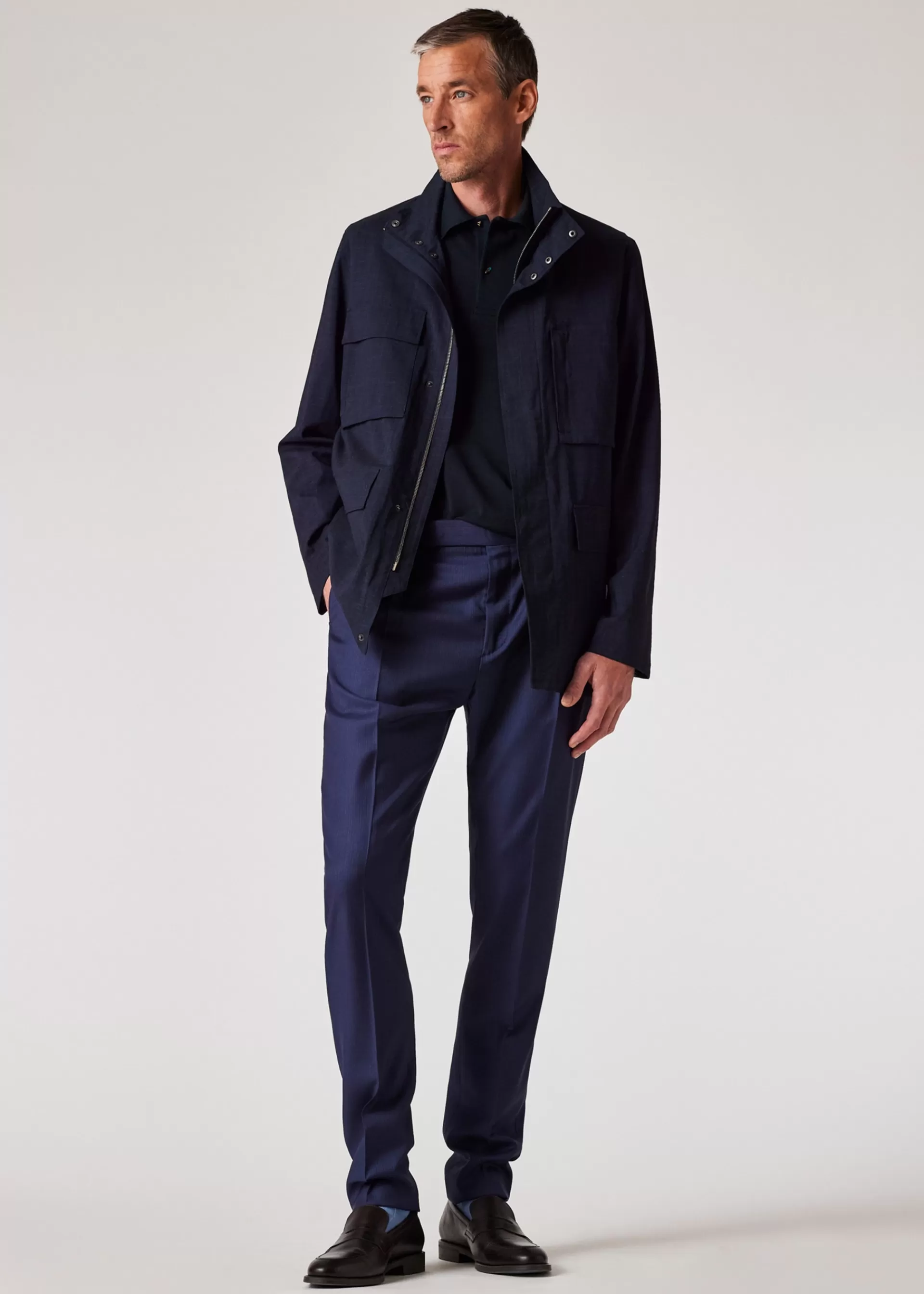 Dark Navy 'Bird' Charm Button Polo Shirt>Paul Smith Discount