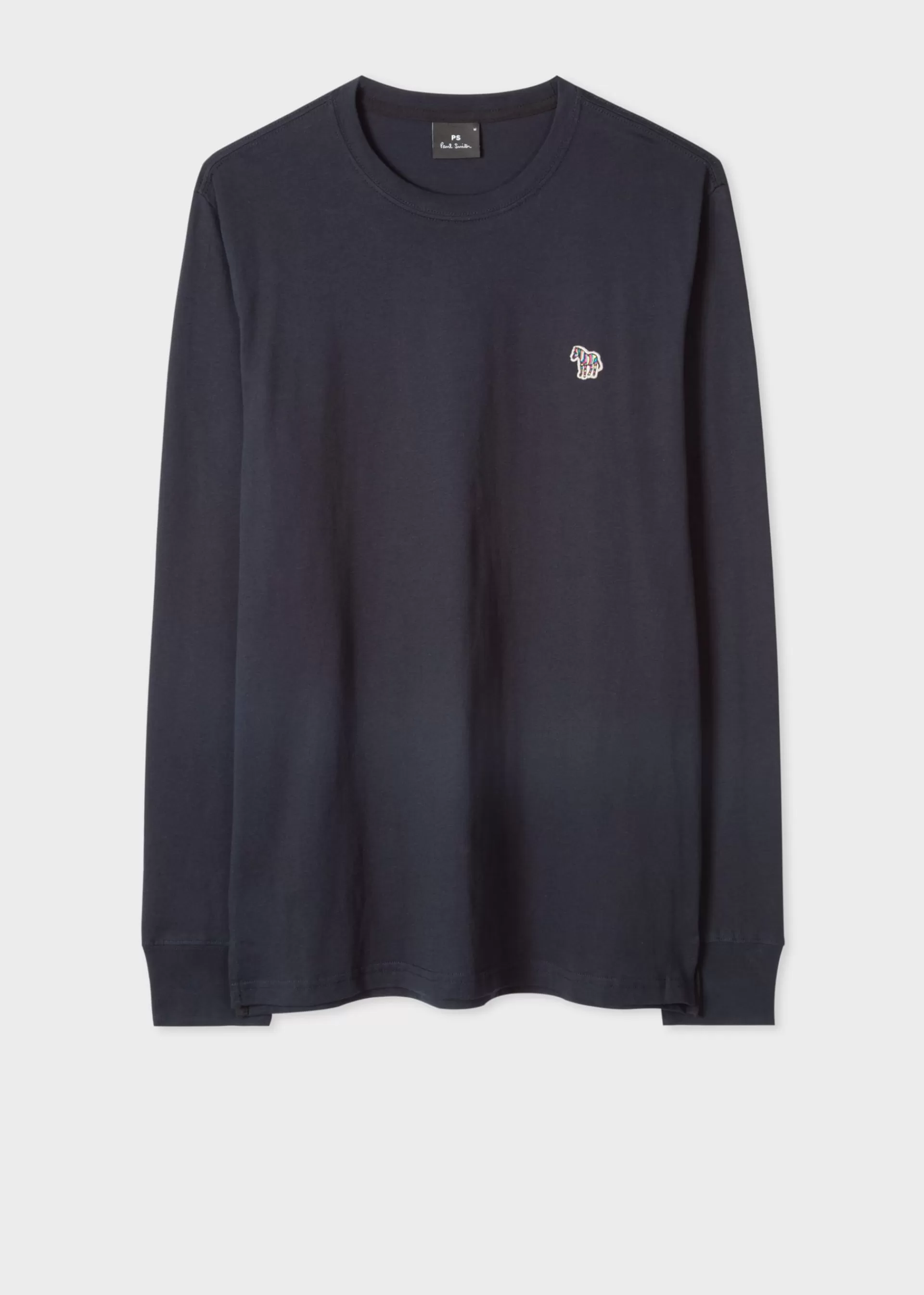 Dark Navy Cotton Zebra Logo Long-Sleeve T-Shirt>Paul Smith Cheap