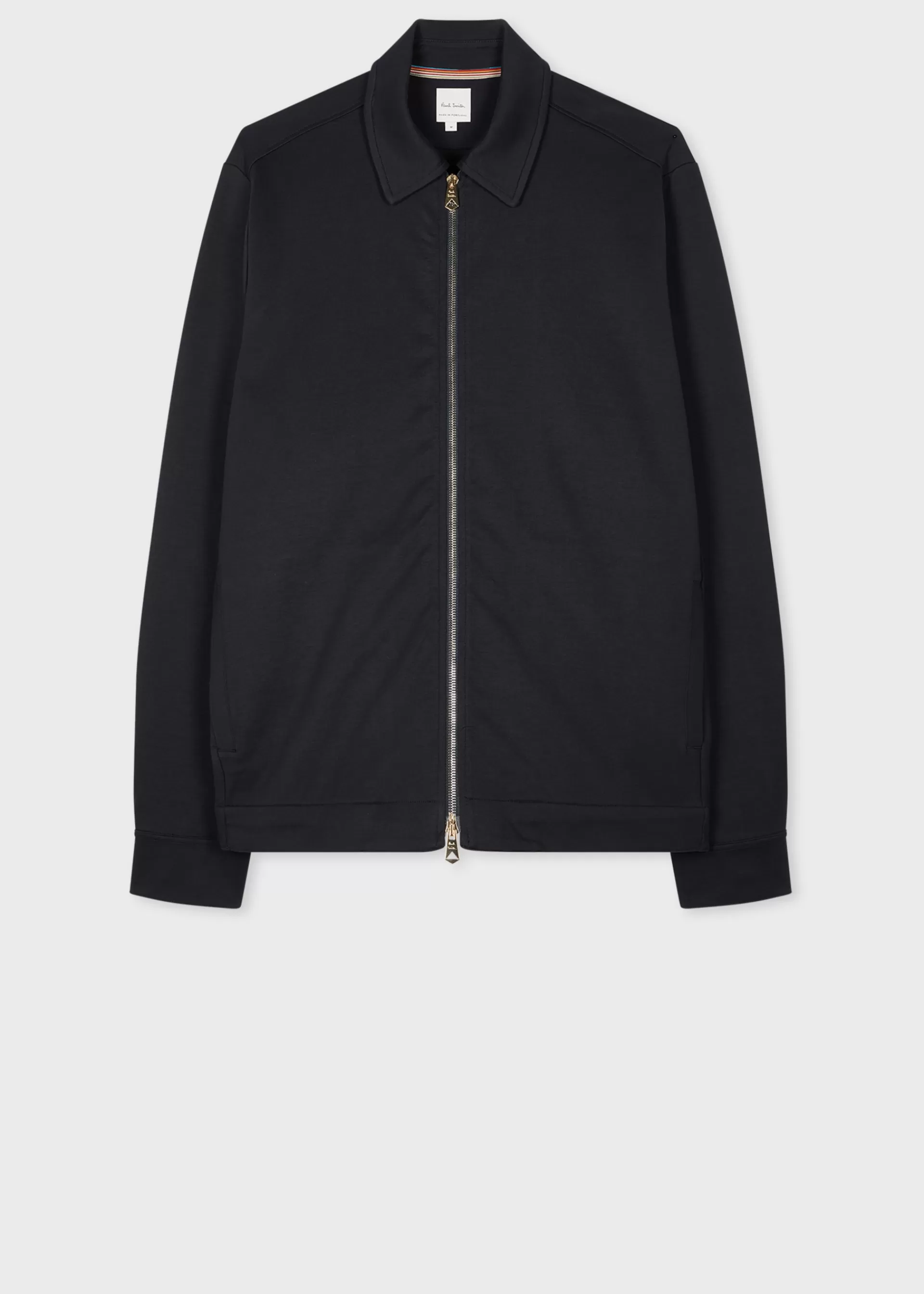 Dark Navy Cotton-Blend Jersey Zip Overshirt>Paul Smith Fashion