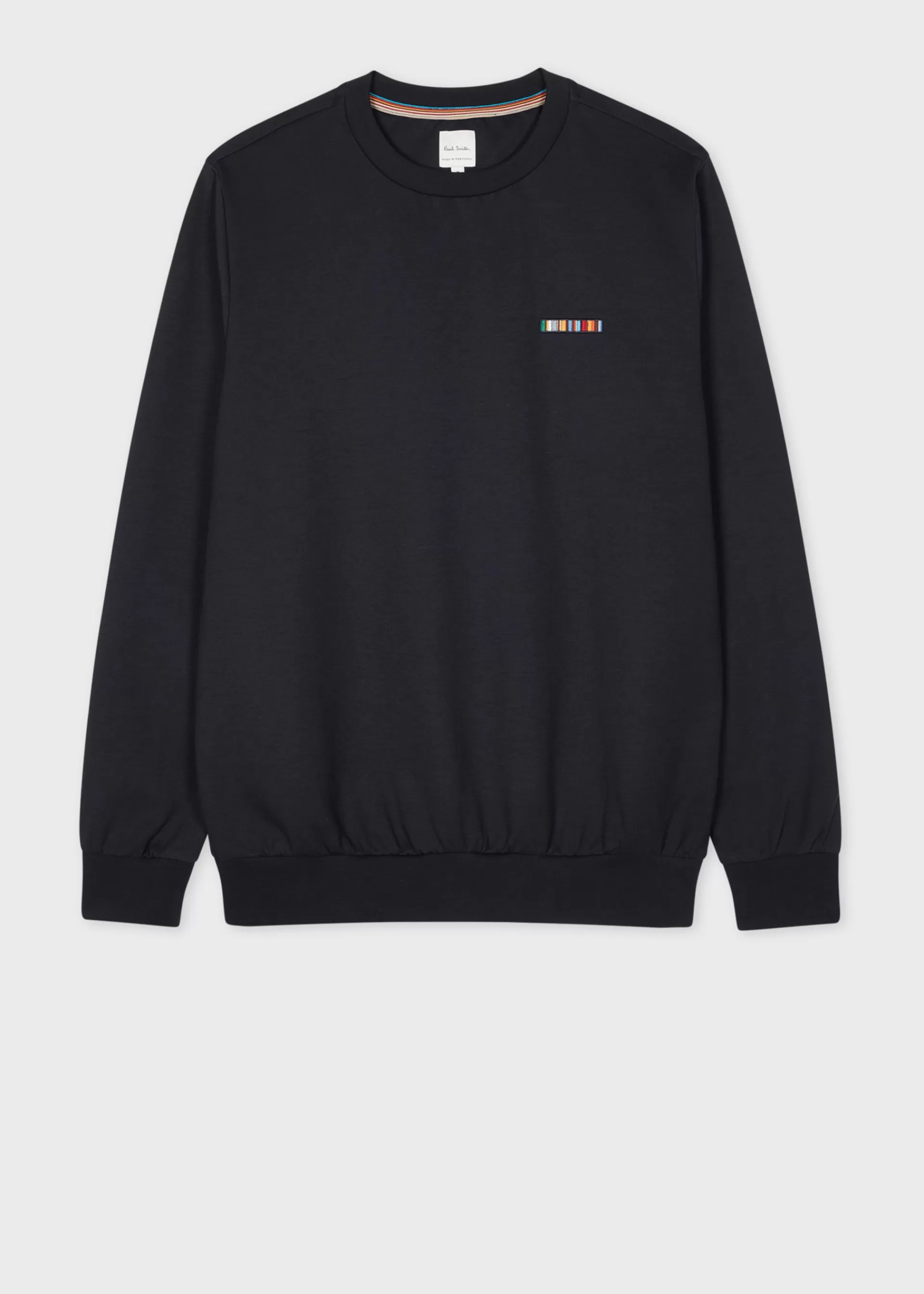 Dark Navy Cotton-Blend 'Signature Stripe' Sweatshirt>Paul Smith Cheap