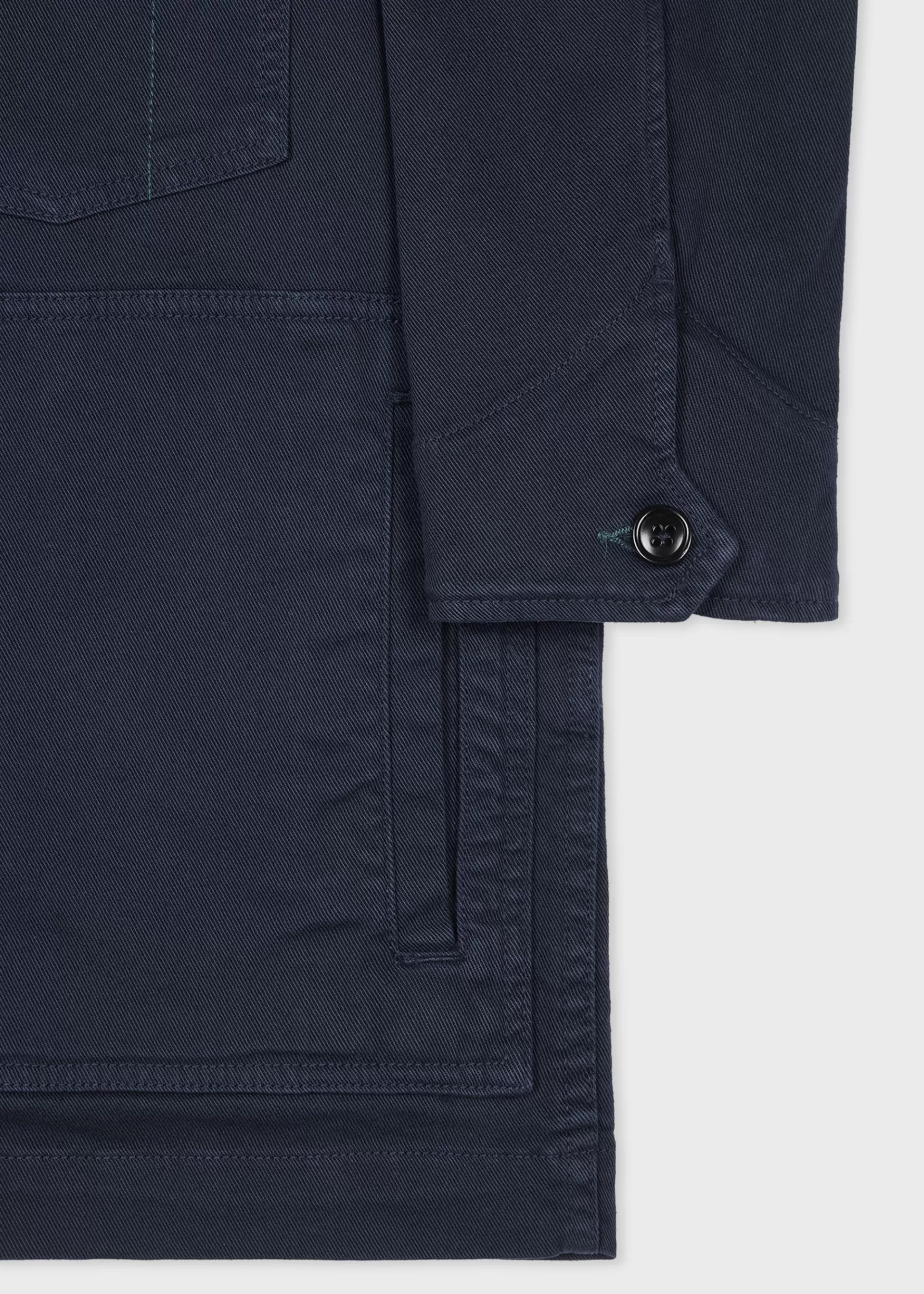 Dark Navy Garment-Dyed Organic Cotton Work Jacket>Paul Smith Hot