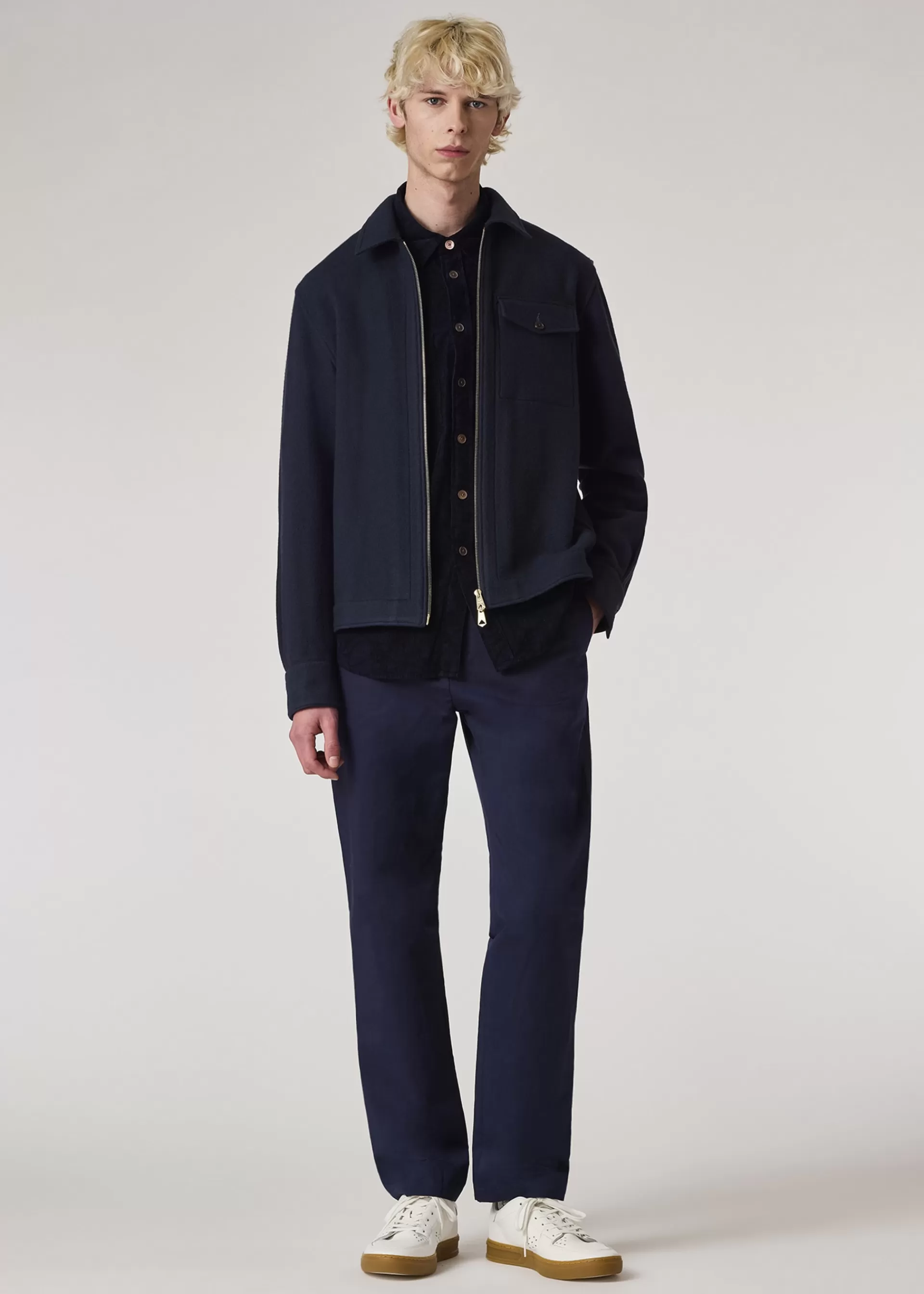 Dark Navy 'Le Soir' Print Corduroy Shirt>Paul Smith Store