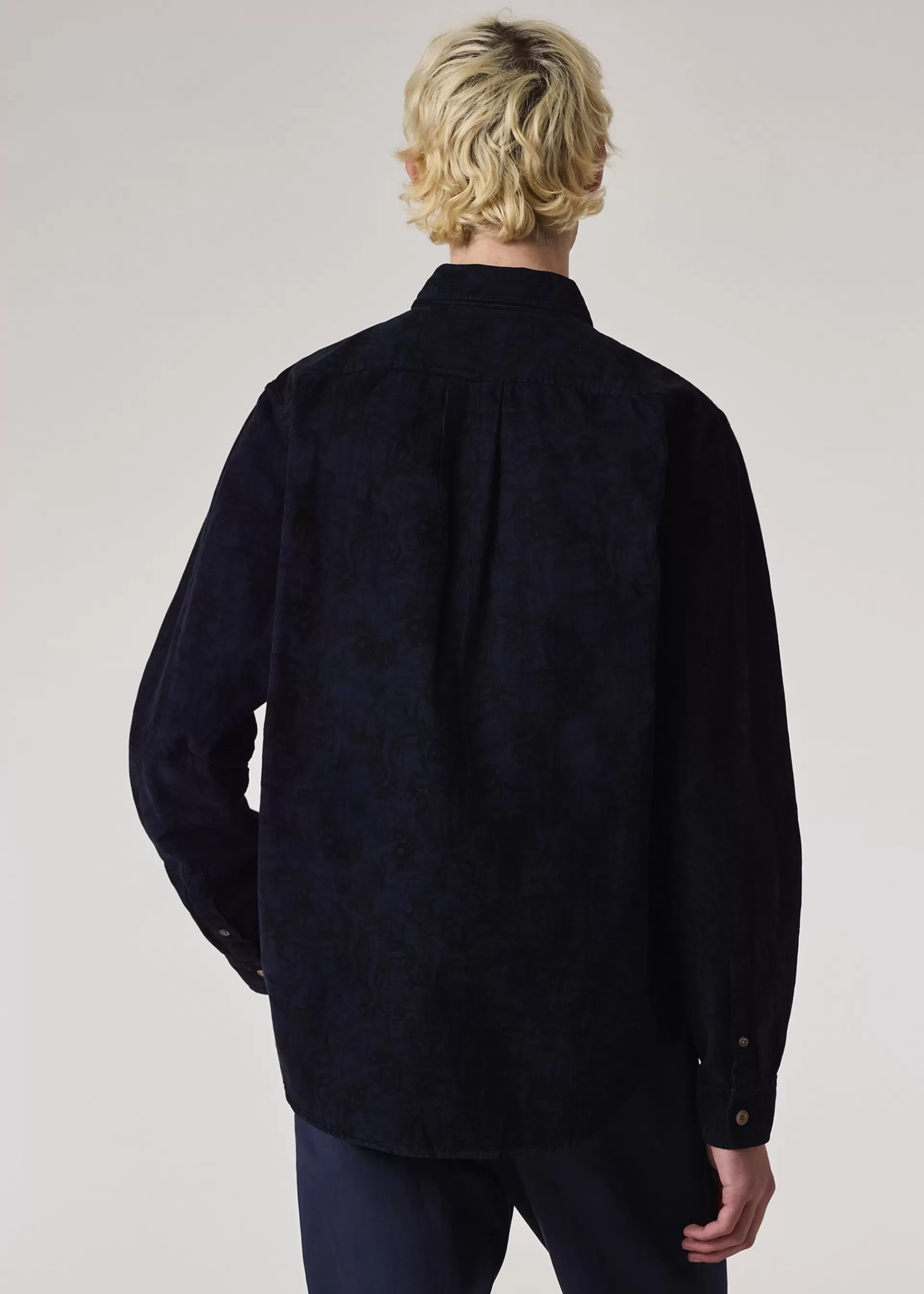 Dark Navy 'Le Soir' Print Corduroy Shirt>Paul Smith Store