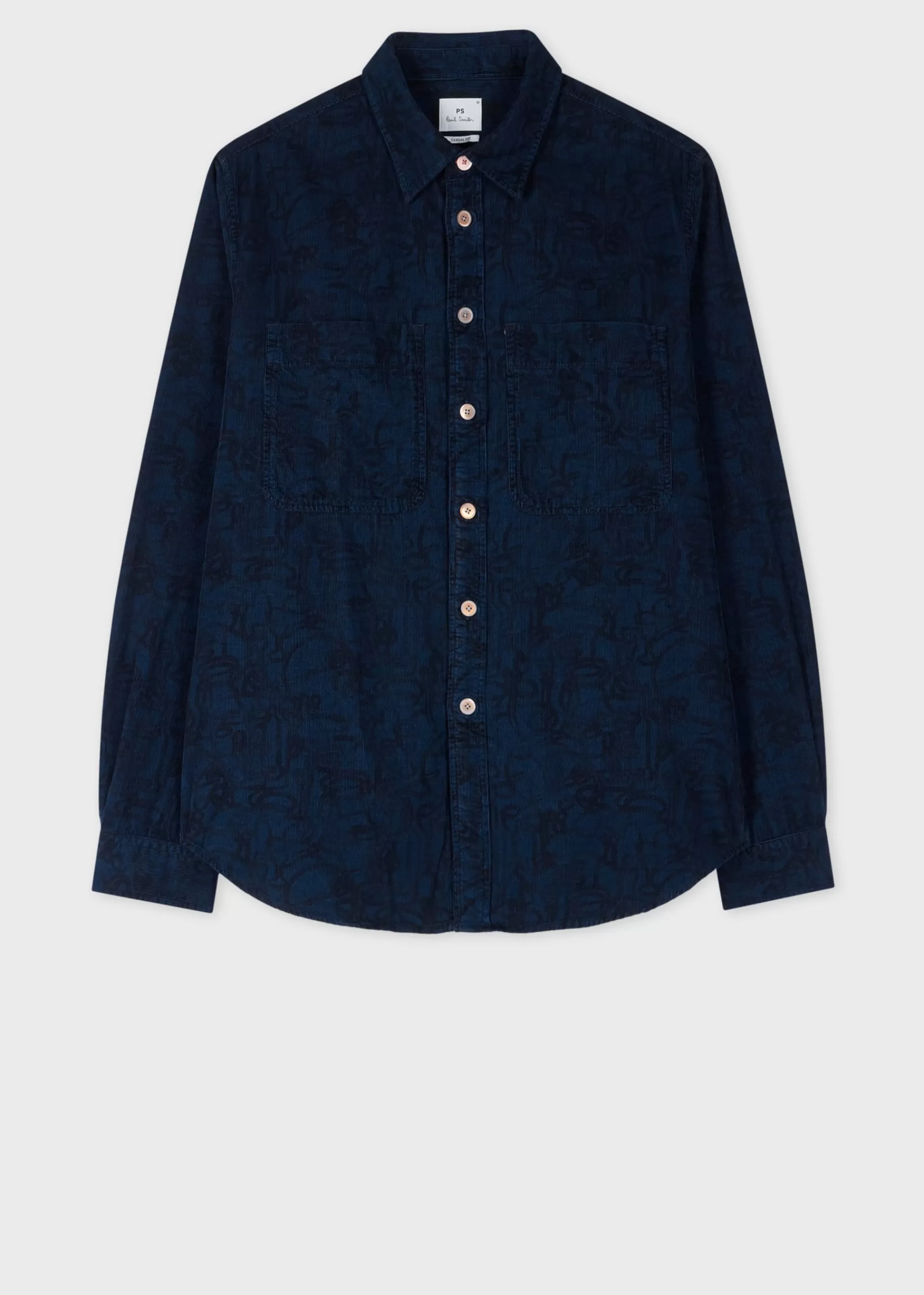 Dark Navy 'Le Soir' Print Corduroy Shirt>Paul Smith Store