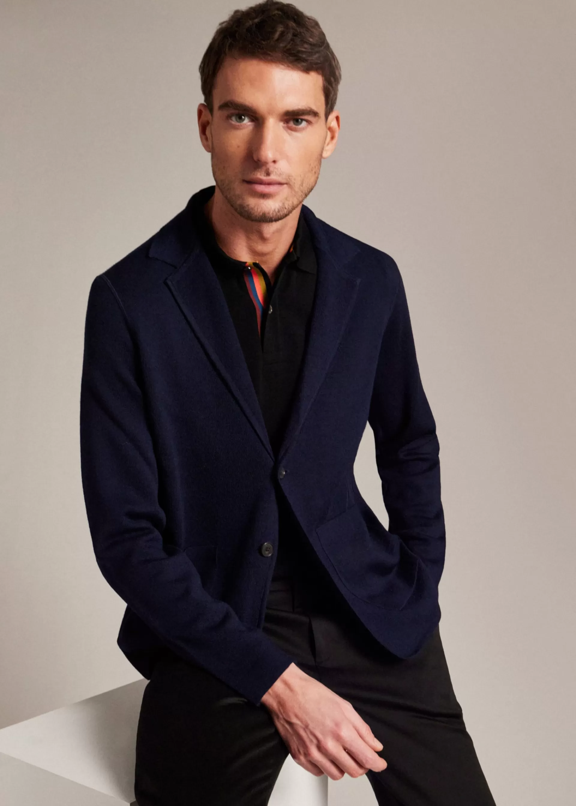 Dark Merino Wool Cardigan Blazer>Paul Smith Hot