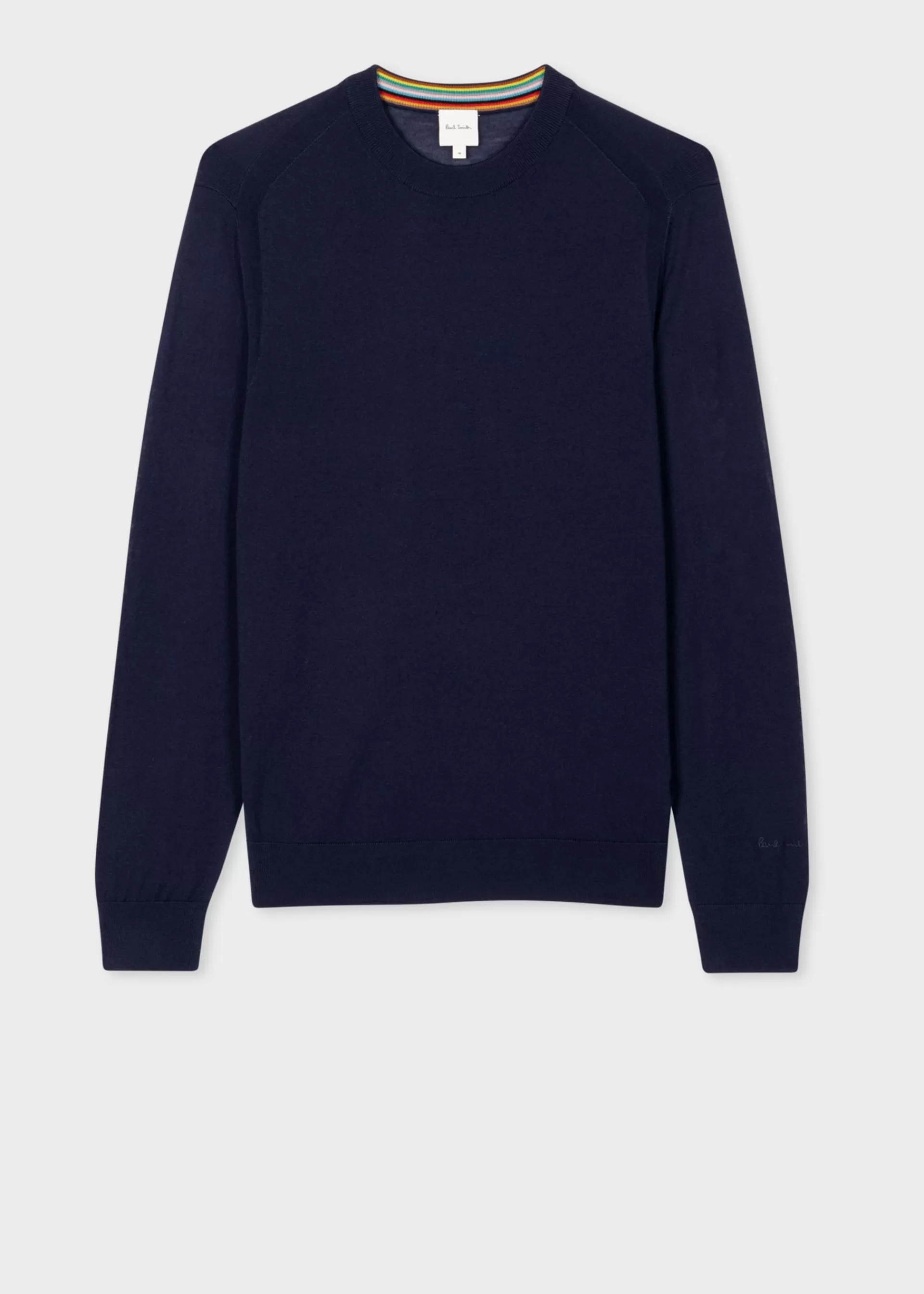 Dark Navy Merino Wool Sweater & 'Signature Stripe' Scarf Gift Set>Paul Smith Store