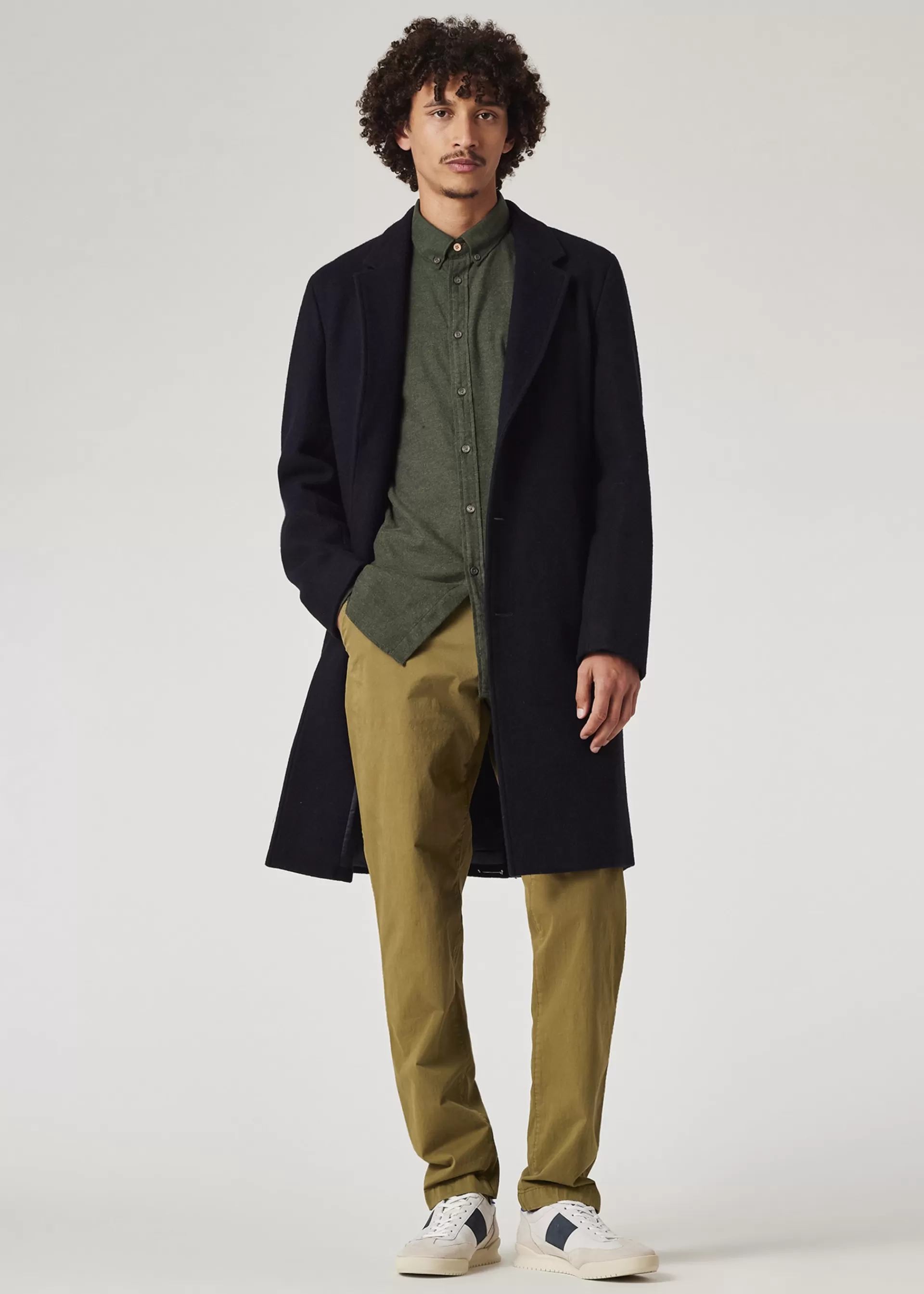 Dark Navy Recycled Wool-Blend Overcoat>Paul Smith Online