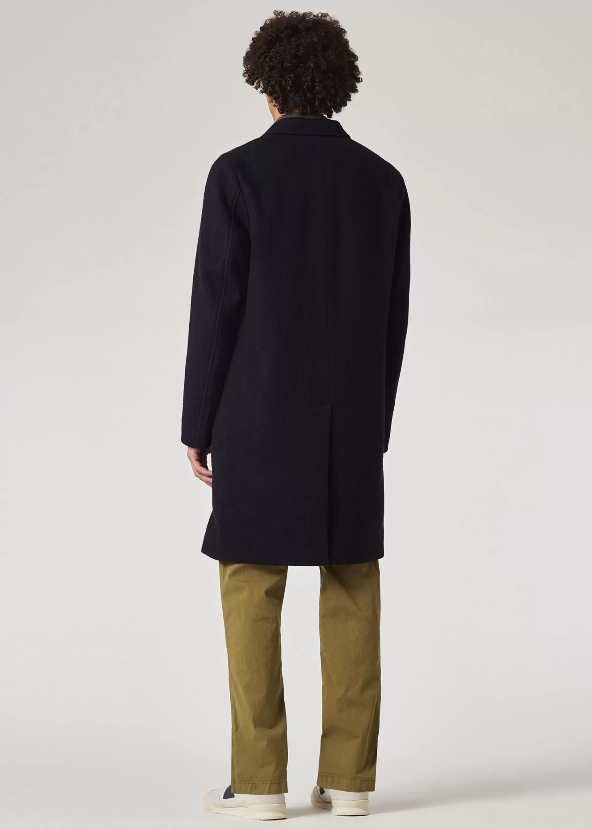 Dark Navy Recycled Wool-Blend Overcoat>Paul Smith Online