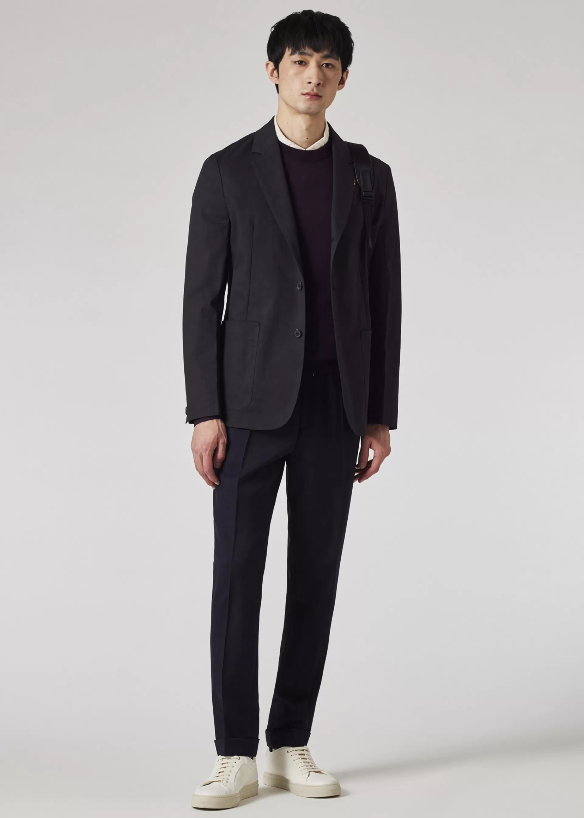 Dark Navy Stretch-Cotton Twill Three-Button Blazer>Paul Smith Hot