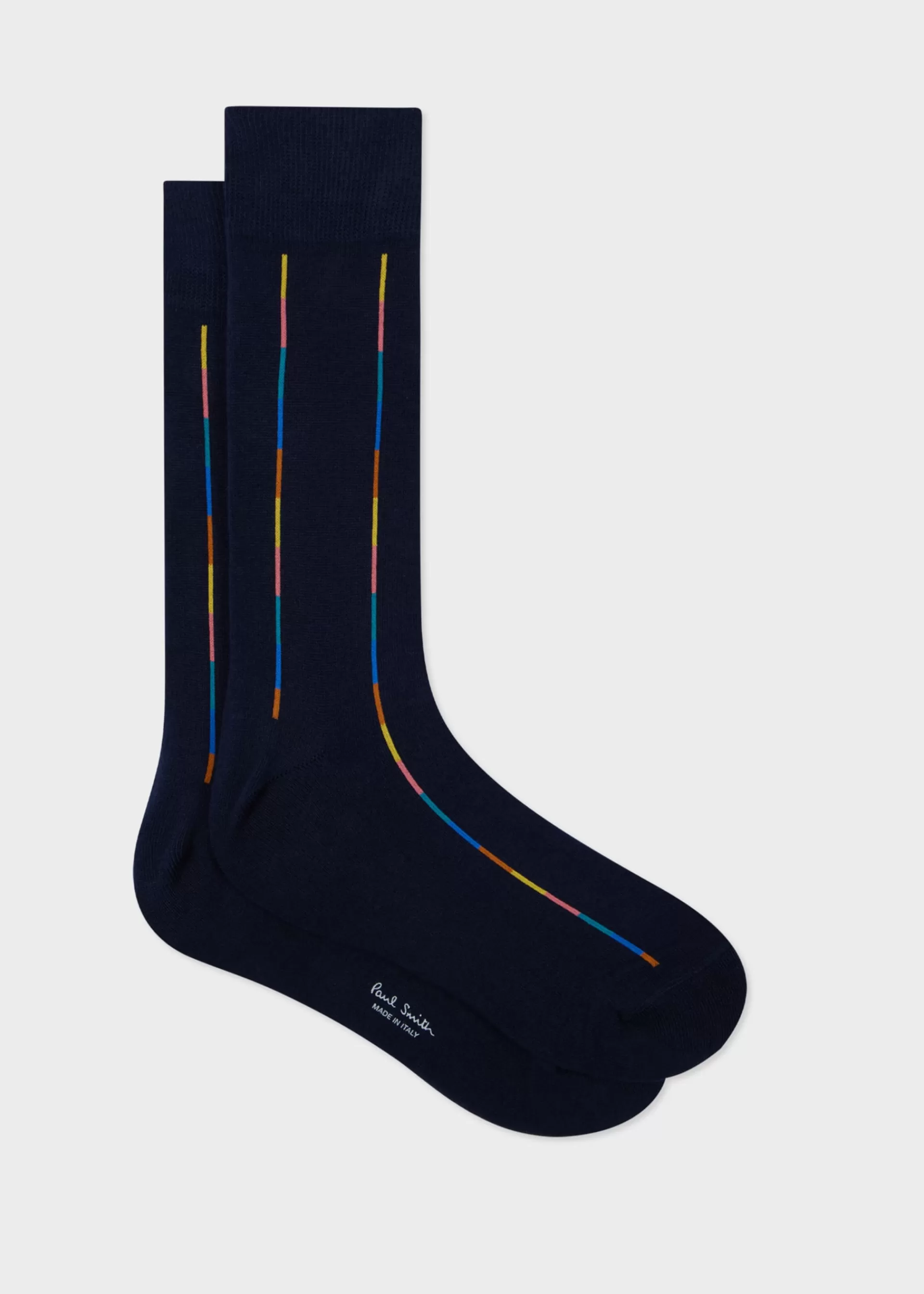 Dark Navy Thin 'Artist Stripe' Socks>Paul Smith Fashion