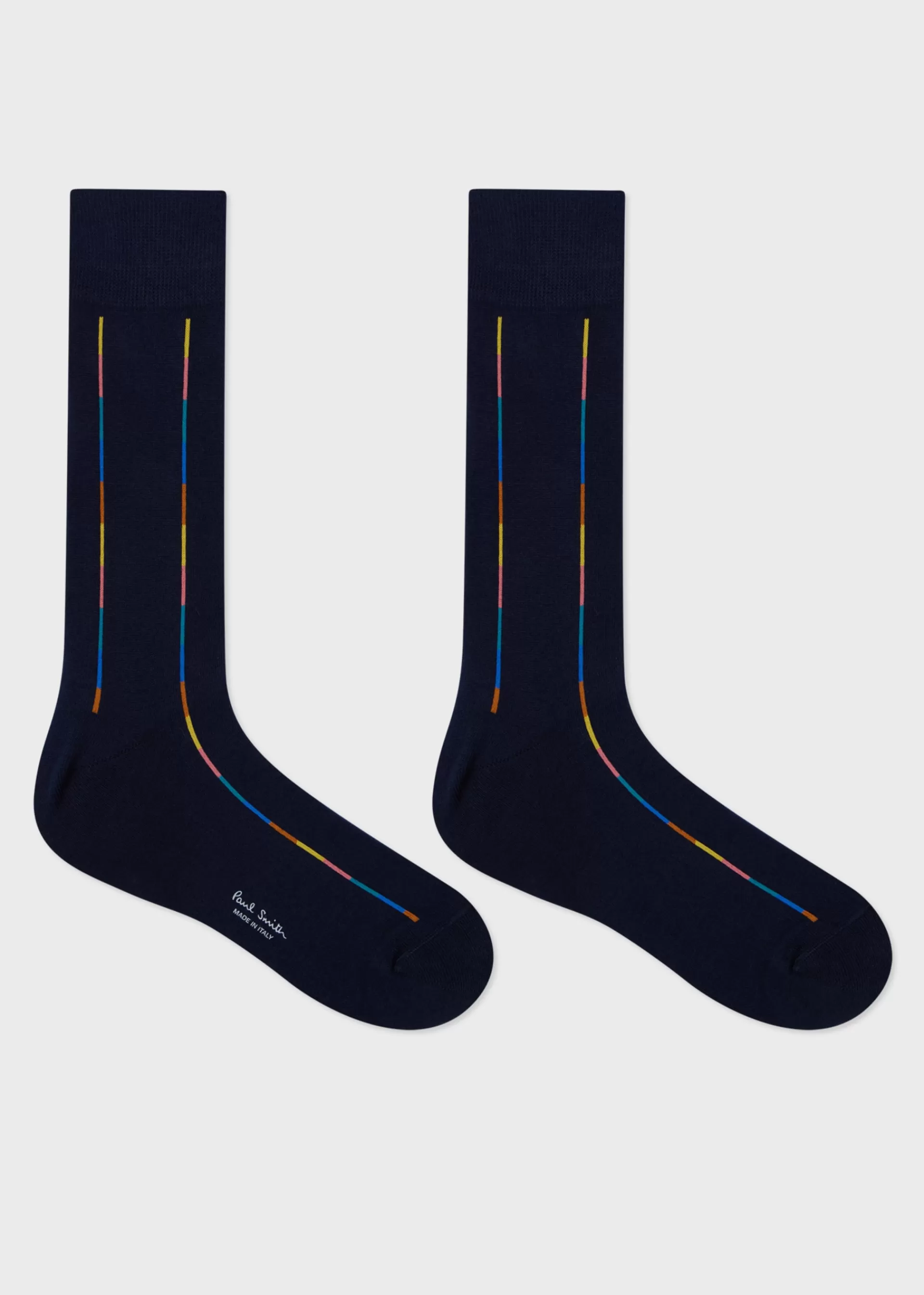 Dark Navy Thin 'Artist Stripe' Socks>Paul Smith Fashion